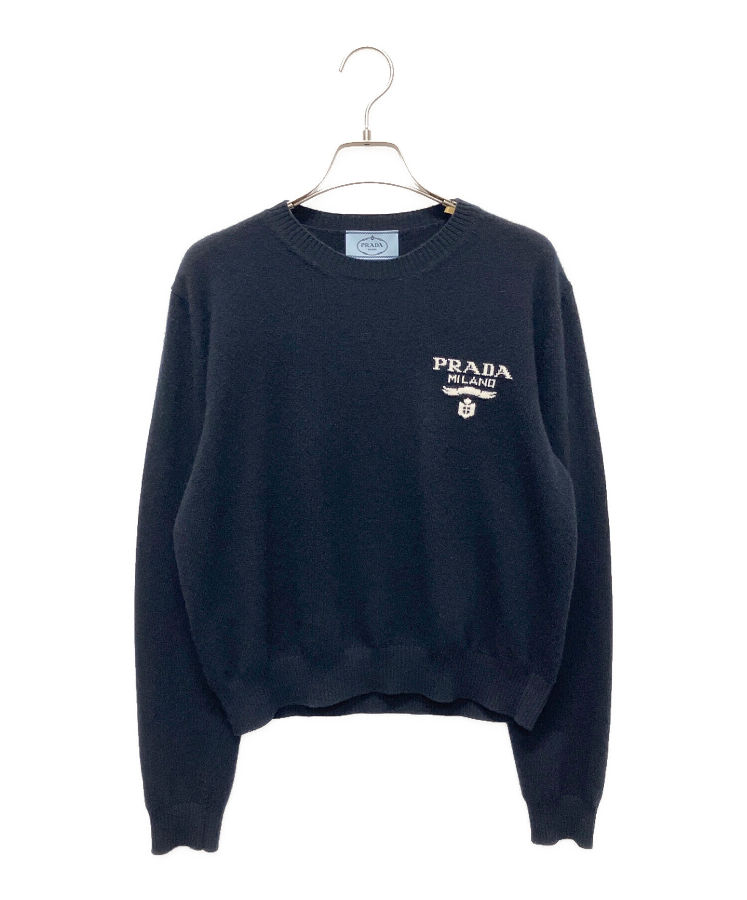 中古・古着通販】PRADA (プラダ) ウールxカシミヤ セーター ネイビー