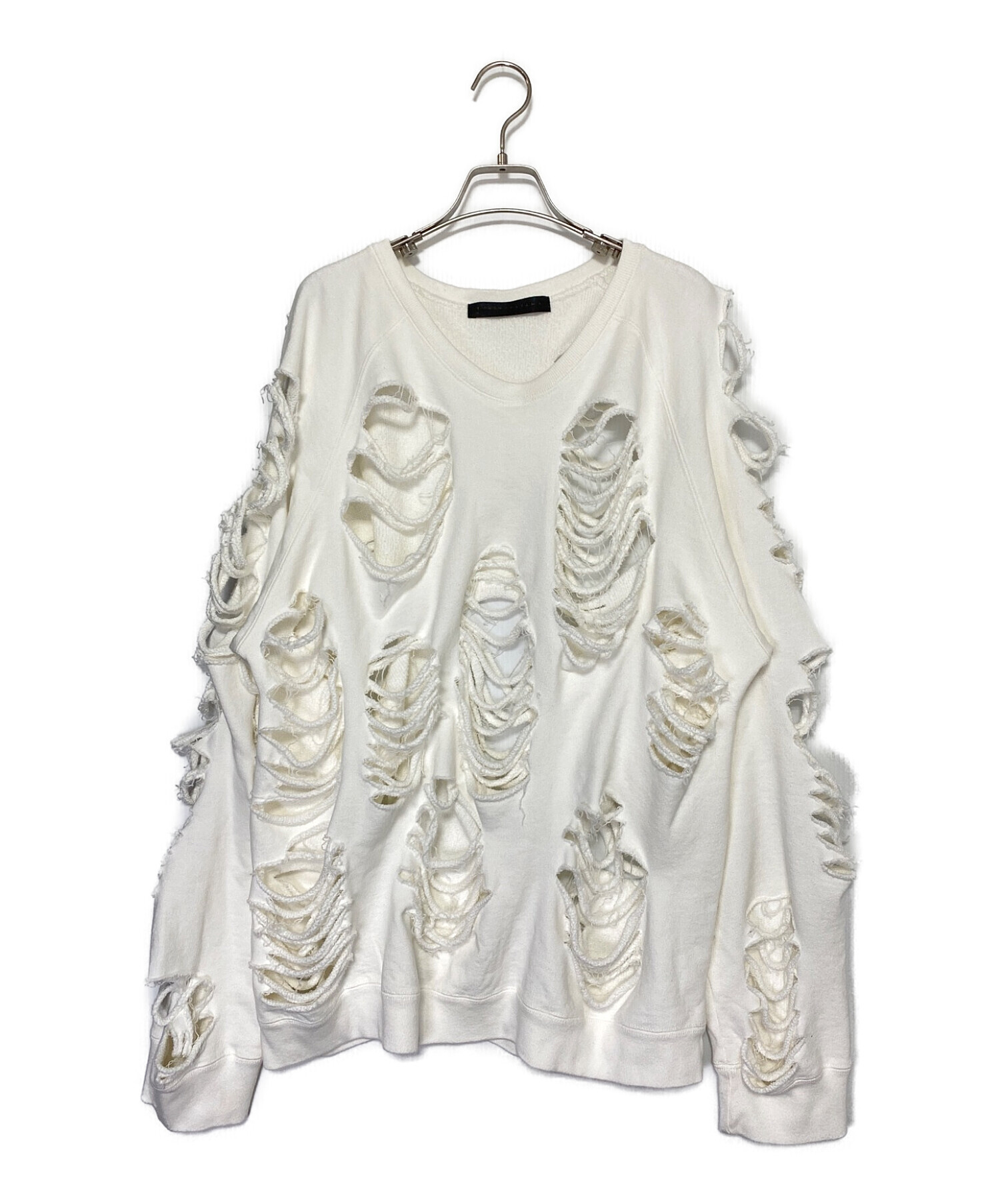 中古・古着通販】JUN NAKAYAMA (ジュンナカヤマ) DISTRESSED CREWNECK