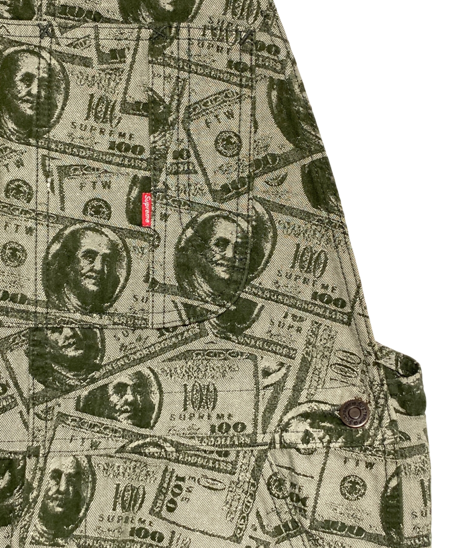 中古・古着通販】SUPREME (シュプリーム) 100 Dollar Bill Overalls