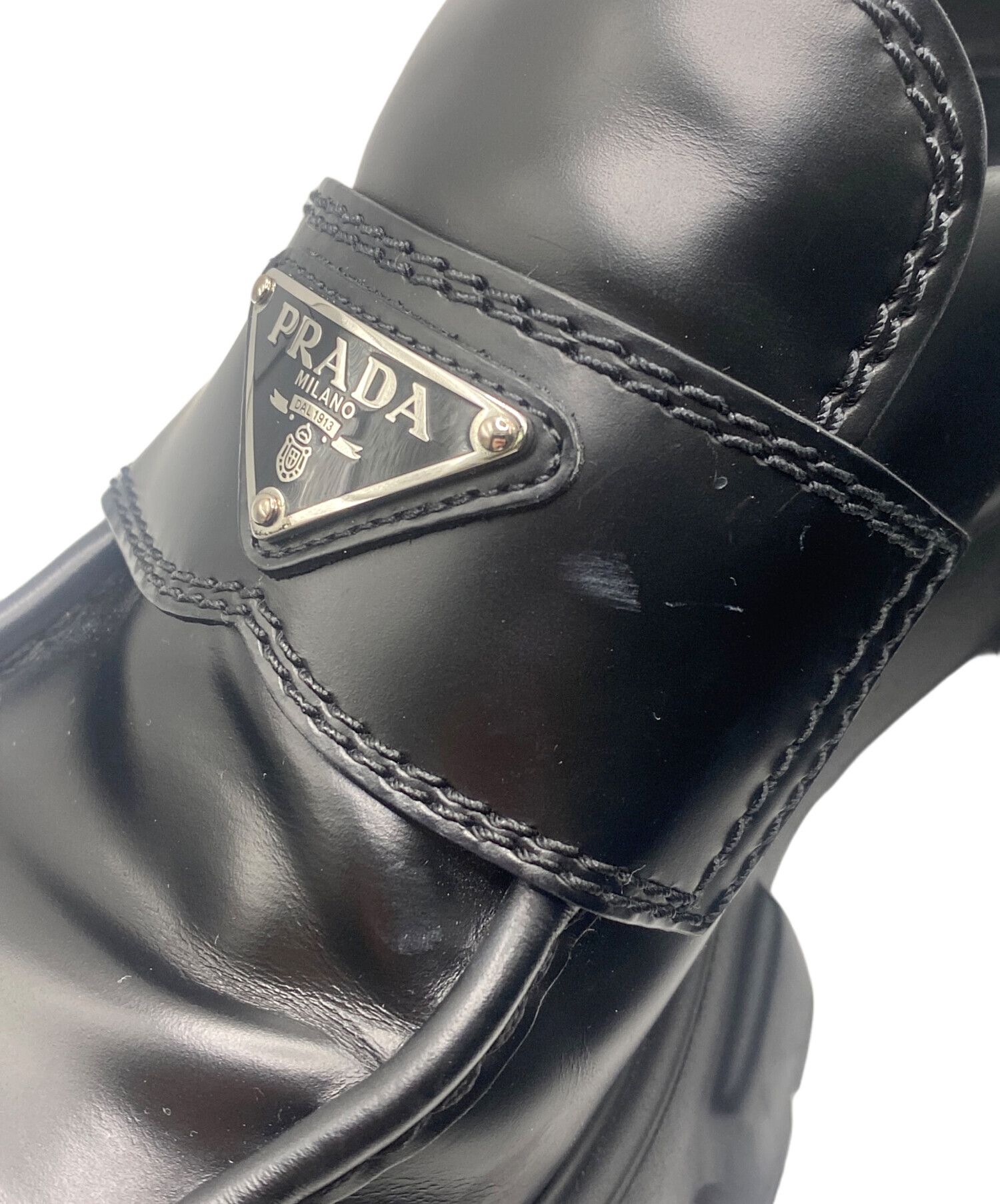 中古・古着通販】PRADA (プラダ) モノリス ブラッシュドレザー