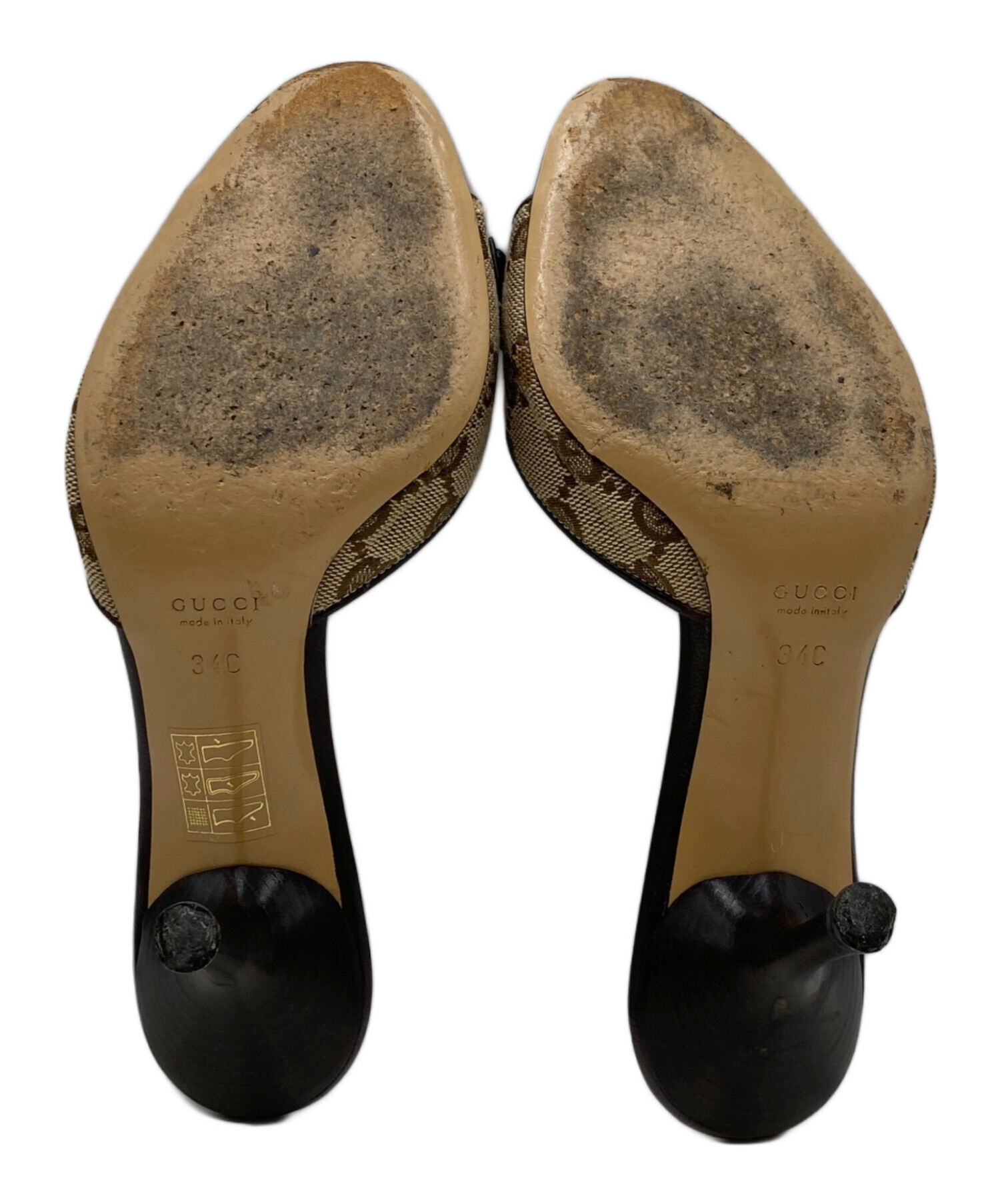 中古・古着通販】GUCCI (グッチ) ミュールサンダル ブラウン サイズ