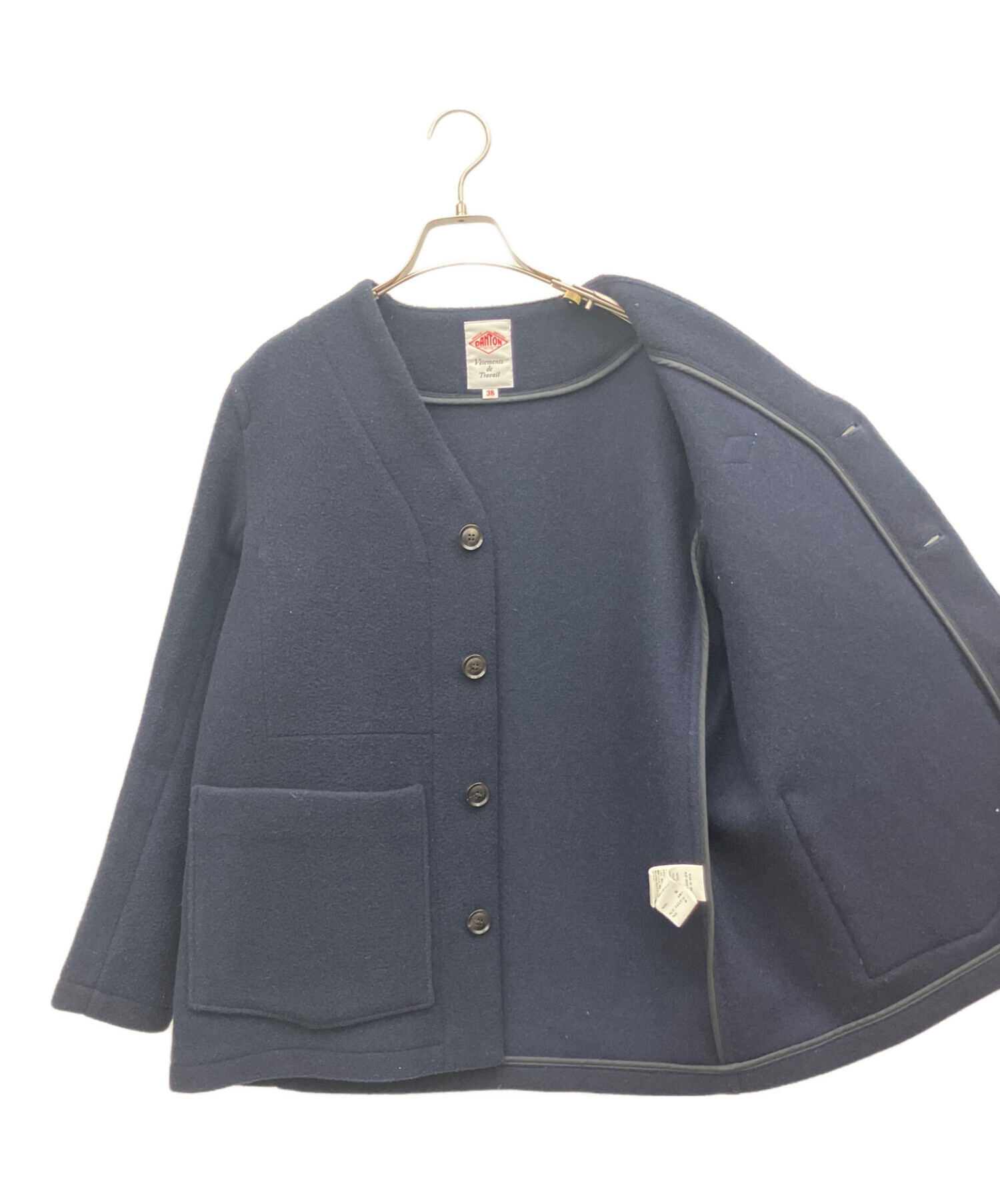 中古・古着通販】DANTON (ダントン) ウールモッサ ノーカラーシングル