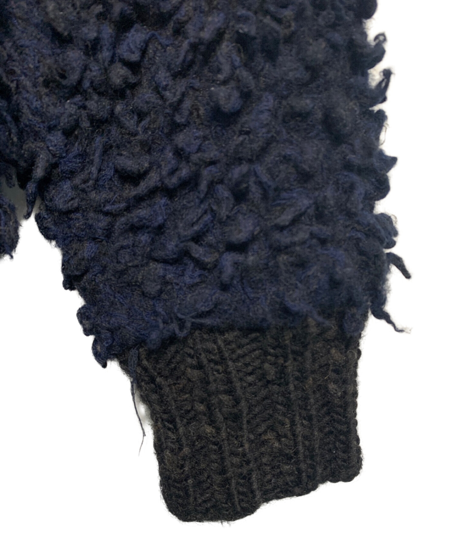 中古・古着通販】KOLOR (カラー) ビッグリングニット ネイビー サイズ