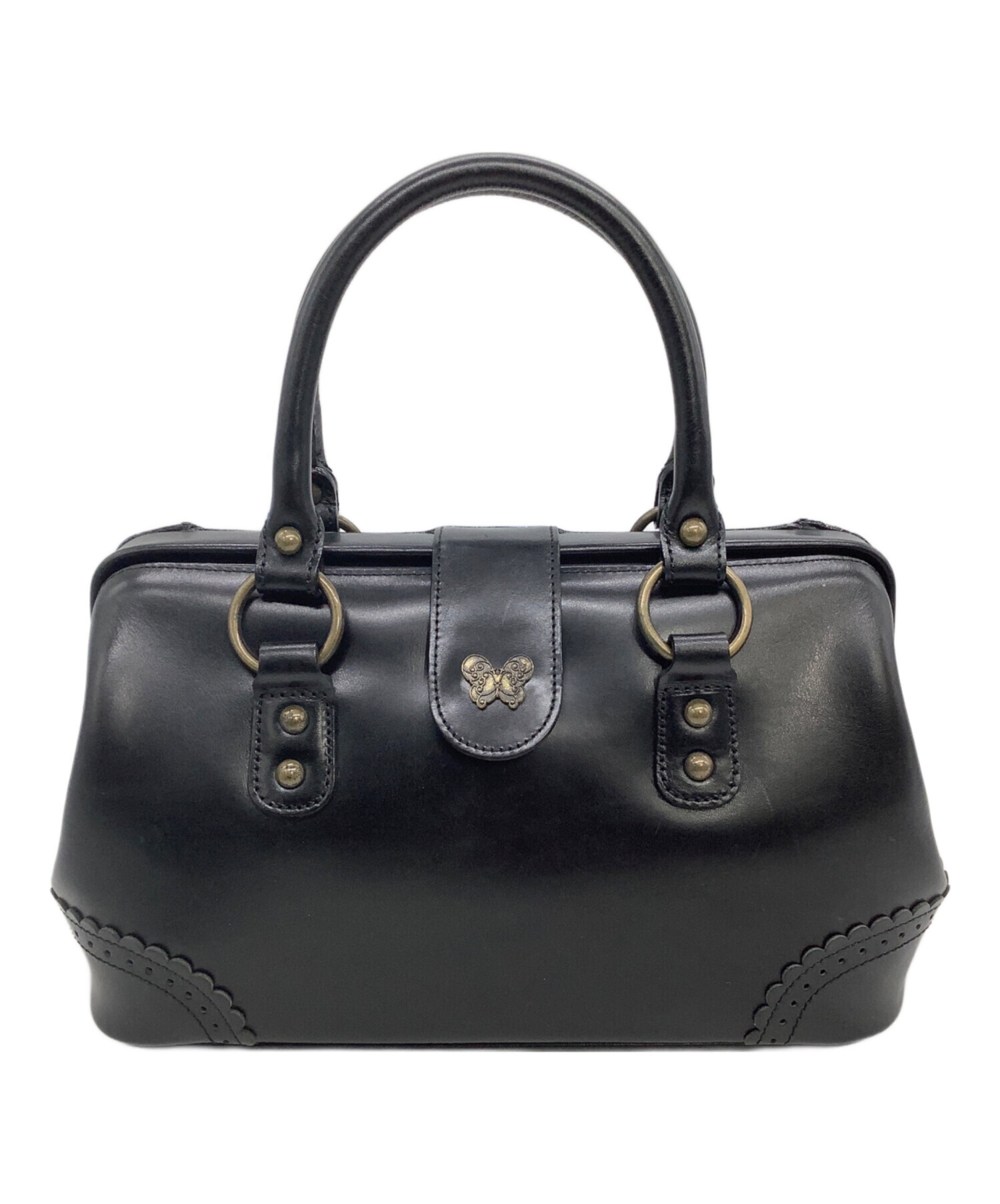 中古・古着通販】ANNA SUI (アナスイ) ミニボストンバッグ ブラック