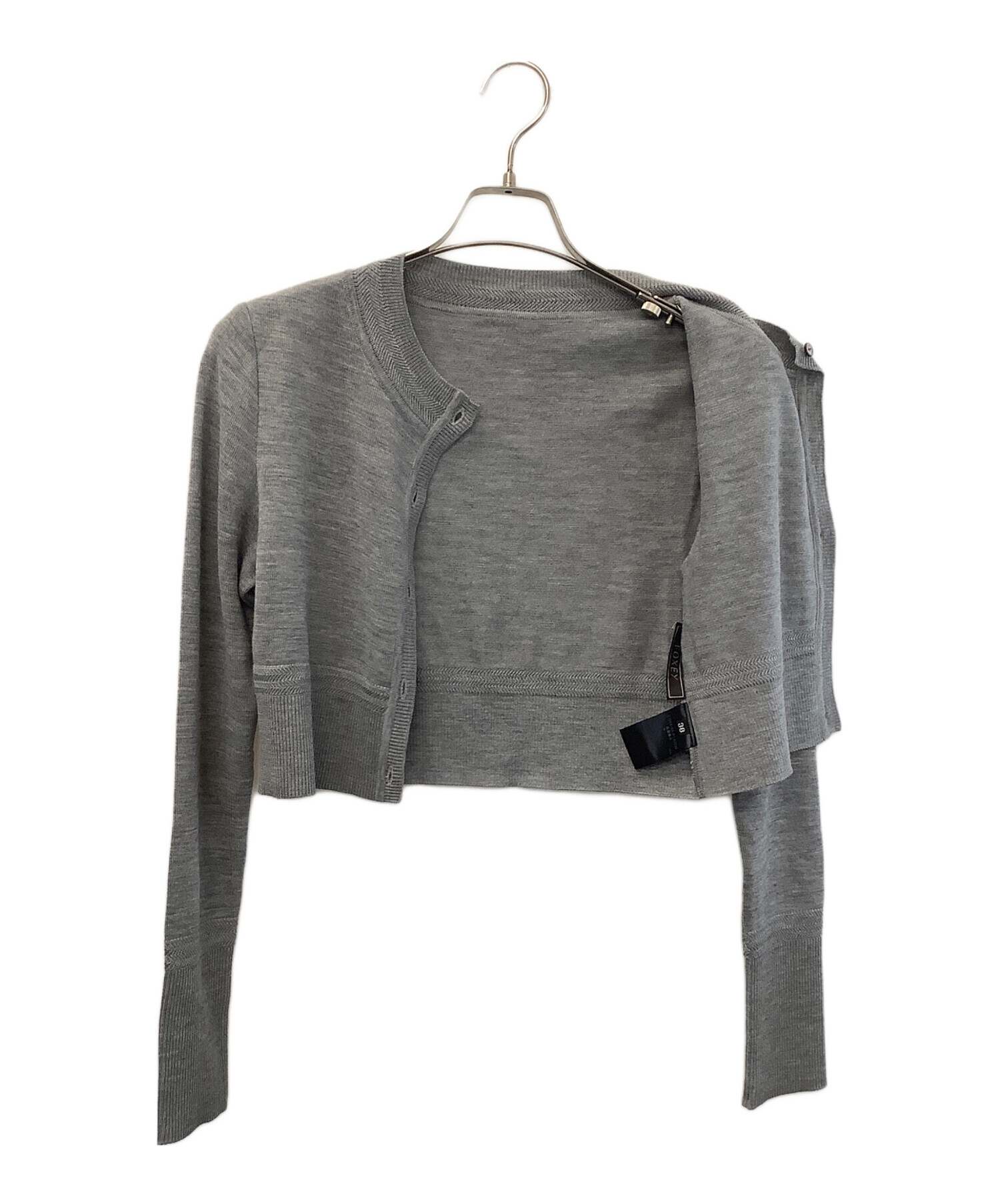 中古・古着通販】FOXEY (フォクシー) 薄手カーディガン グレー サイズ