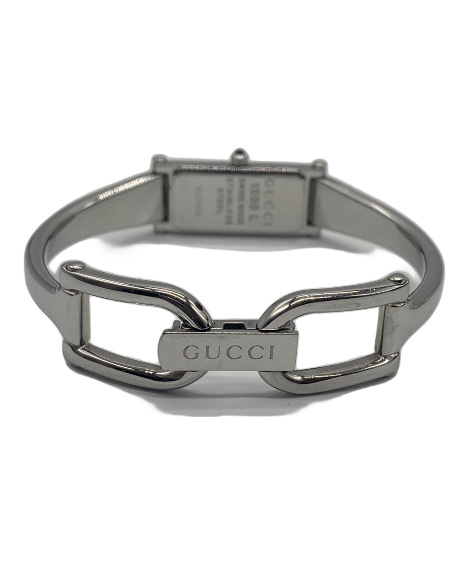 中古・古着通販】GUCCI (グッチ) スクエアフェイス腕時計 ピンク