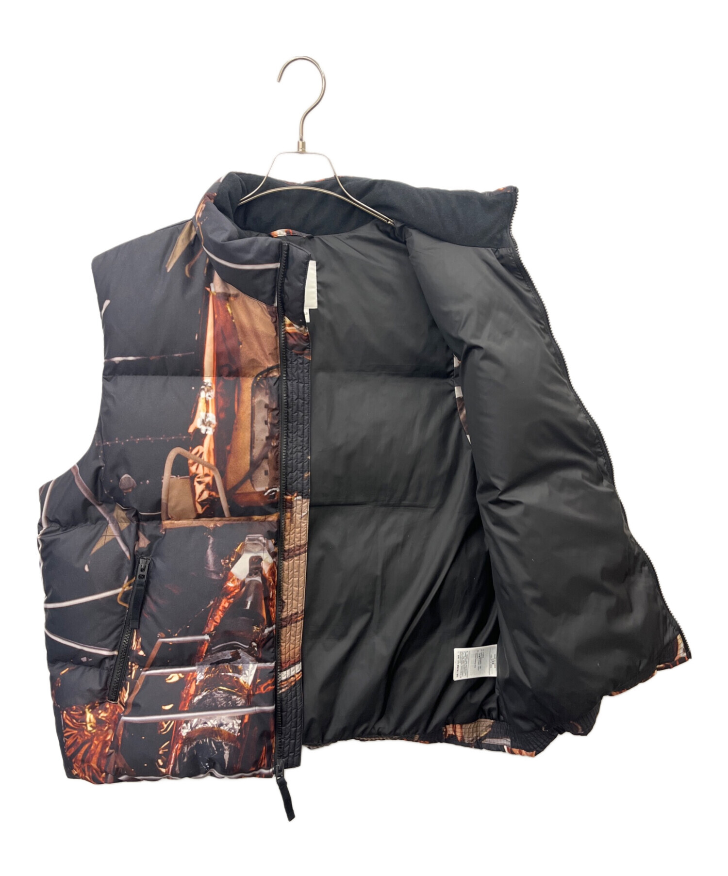 中古・古着通販】NIKE (ナイキ) ダウンベスト ブラック×ブラウン