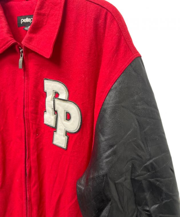 中古・古着通販】pellepelle (ペレペレ) スタジャン レッド×ブラック