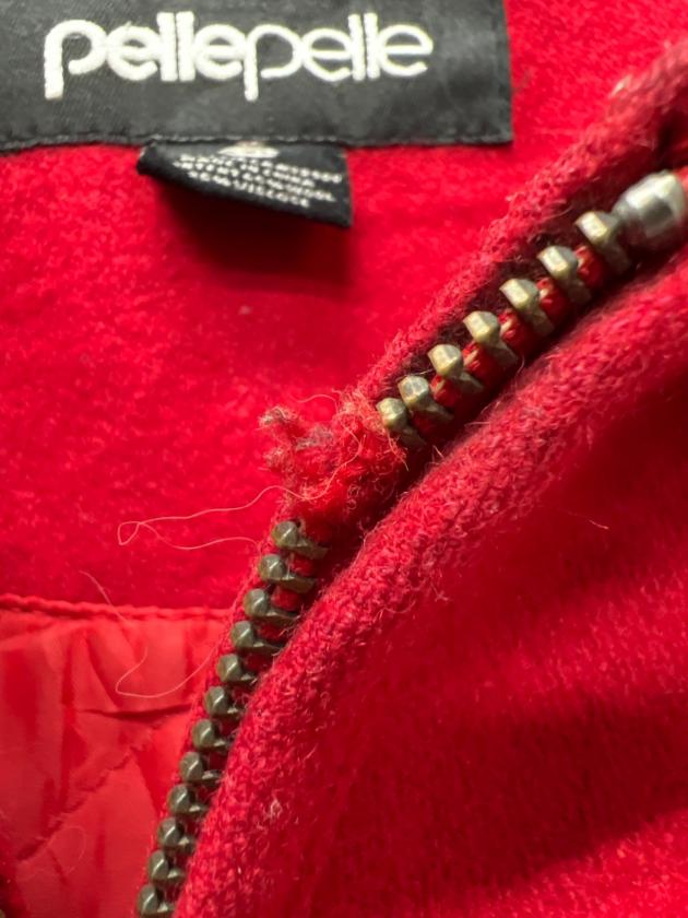 中古・古着通販】pellepelle (ペレペレ) スタジャン レッド×ブラック