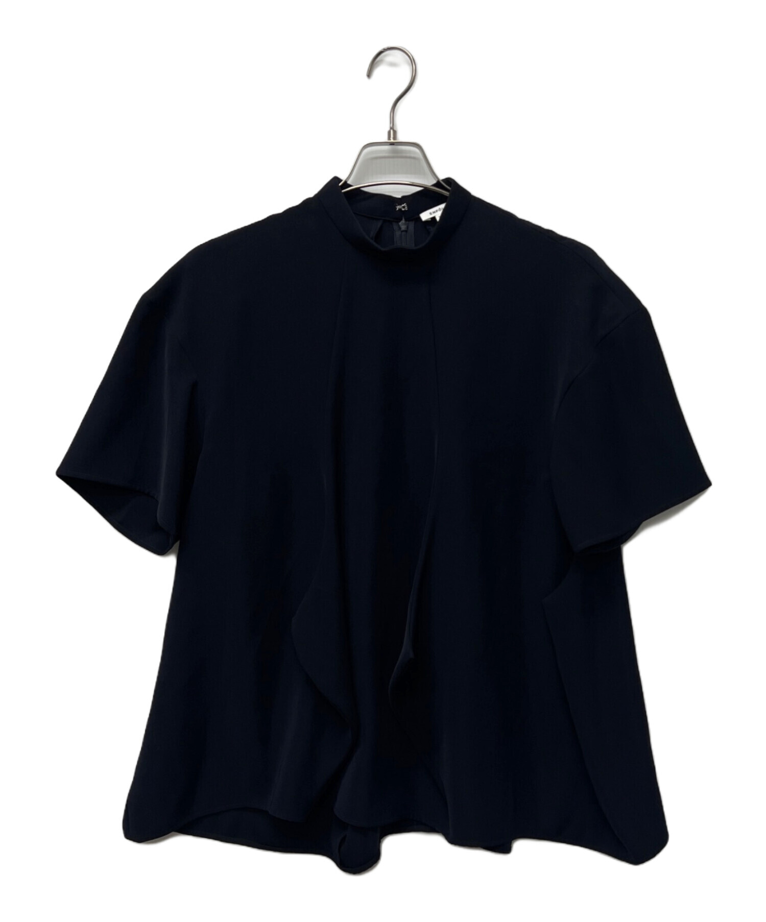 中古・古着通販】ENFOLD (エンフォルド) SQUARE-HEM PULLOVER ネイビー