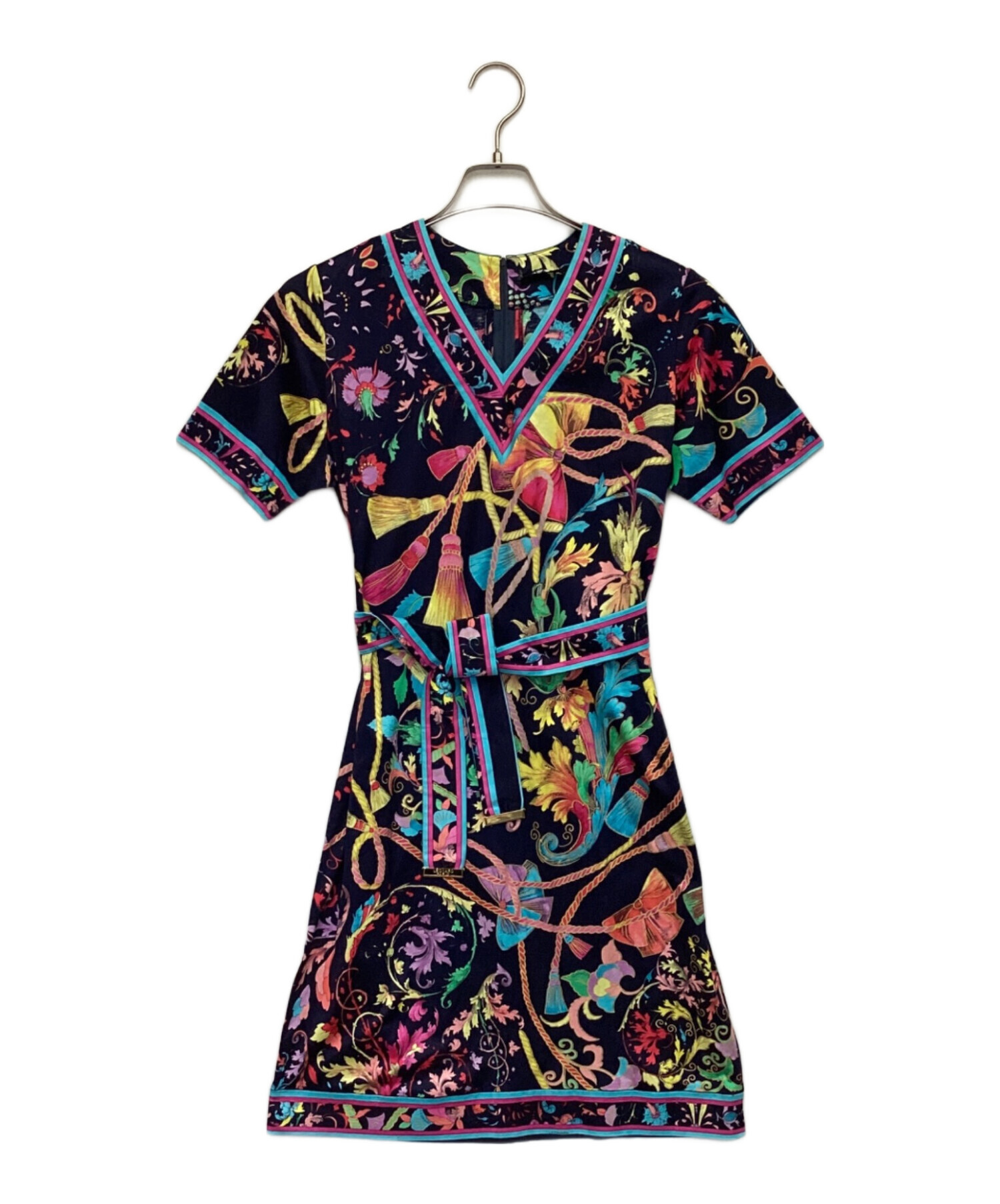 中古・古着通販】LEONARD (レオナール) ワンピース ネイビー サイズ:S