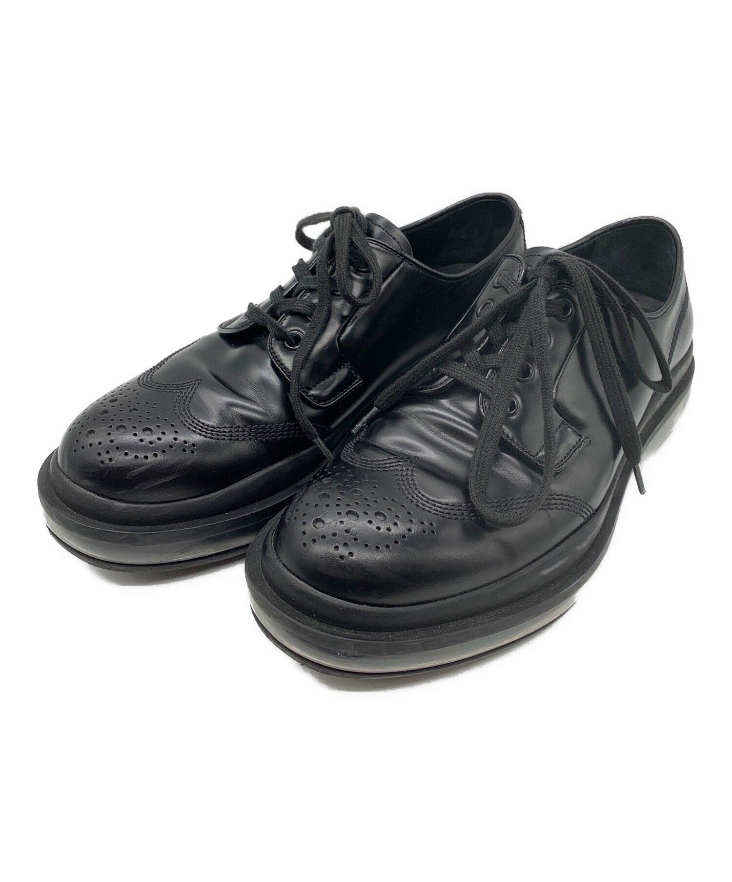 PRADA ウィングチップ レースアップシューズ 36 プラダ PRADA ウィング