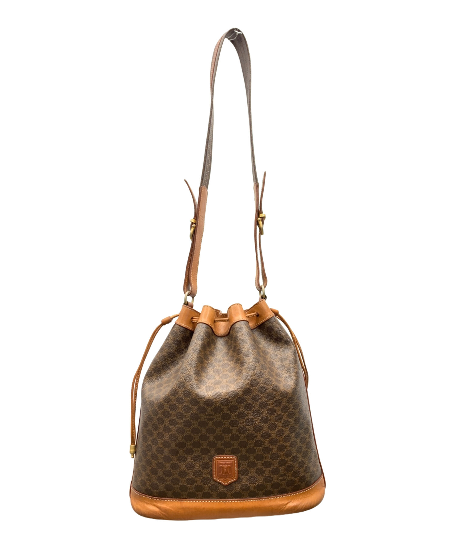 中古・古着通販】CELINE (セリーヌ) 巾着ショルダーバッグ ブラウン