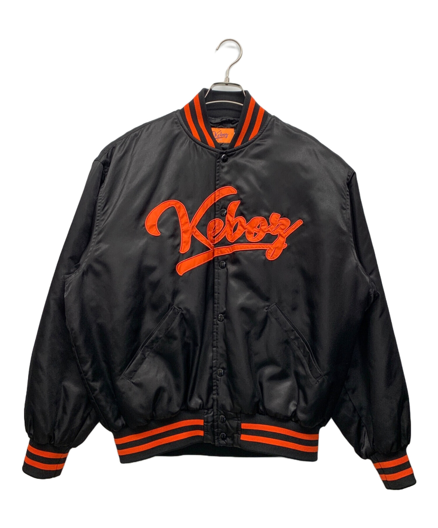 中古・古着通販】KEBOZ (ケボズ) スタジャン ブラック×オレンジ サイズ