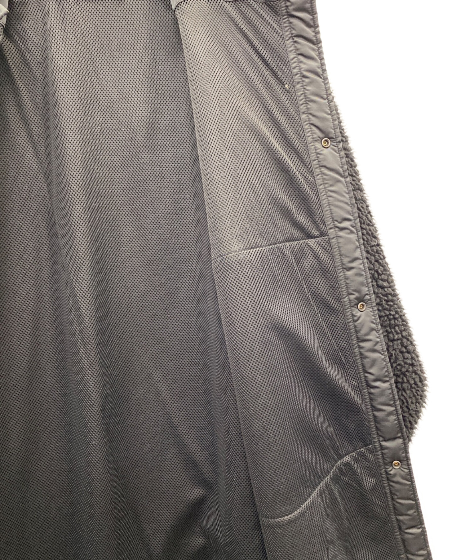 中古・古着通販】HYKE (ハイク) ボアロングコート ブラック サイズ:1