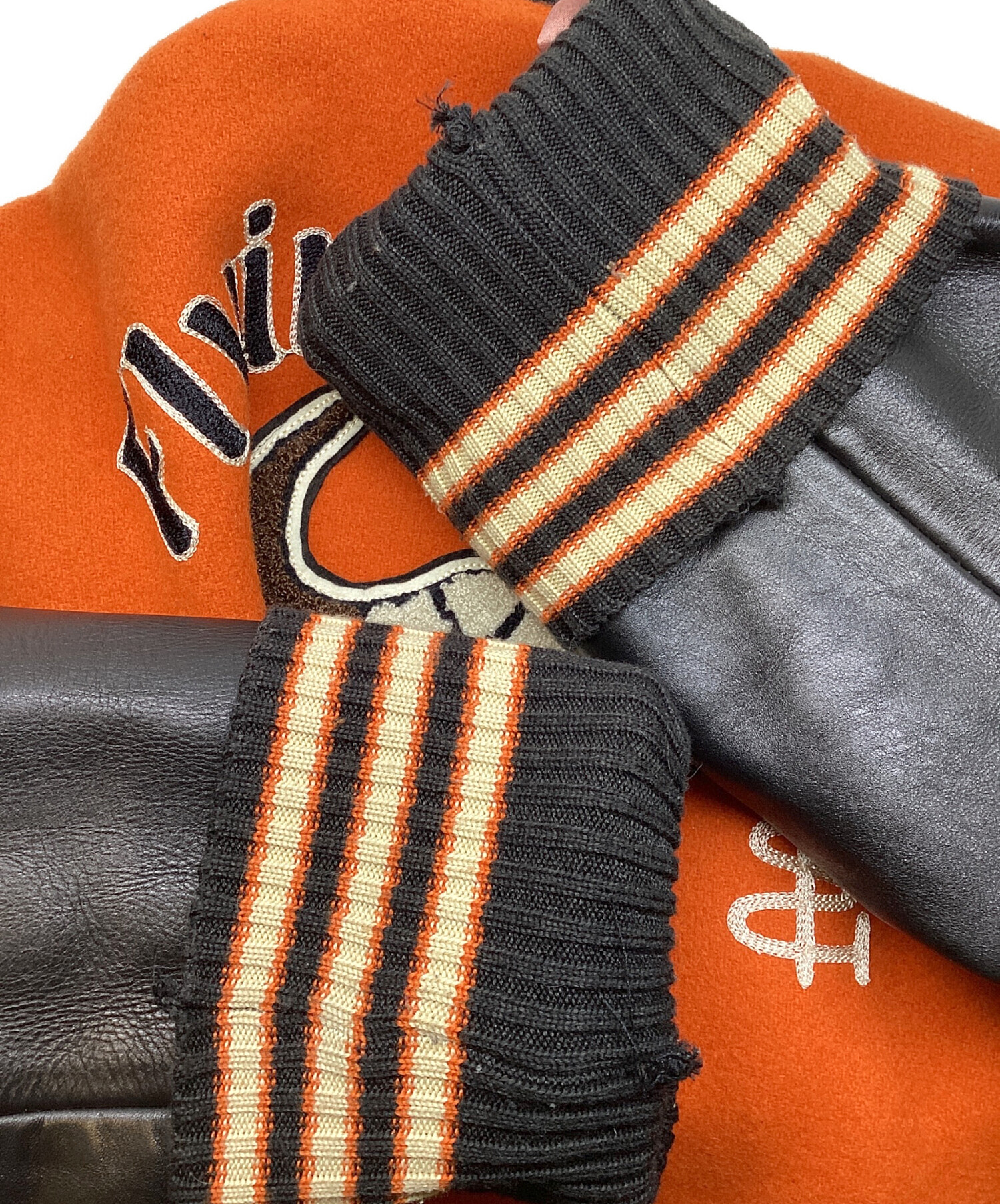 中古・古着通販】STYLE EYES (スタイルアイズ) スタジャン オレンジ