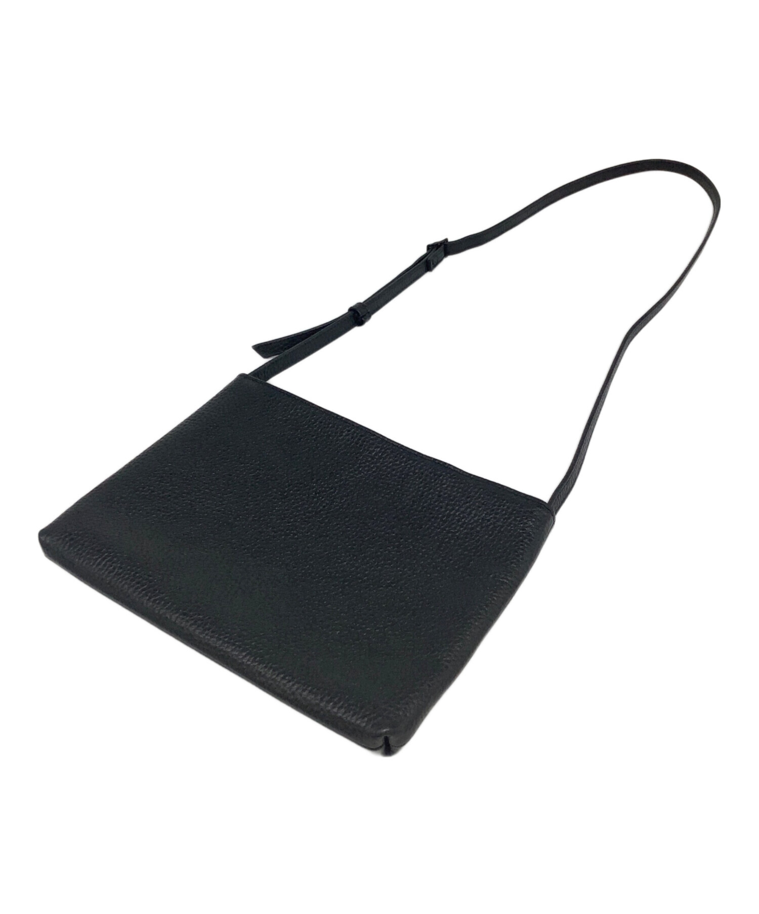 中古・古着通販】Hush Tug (ハッシュタグ) レザーサコッシュ ブラック