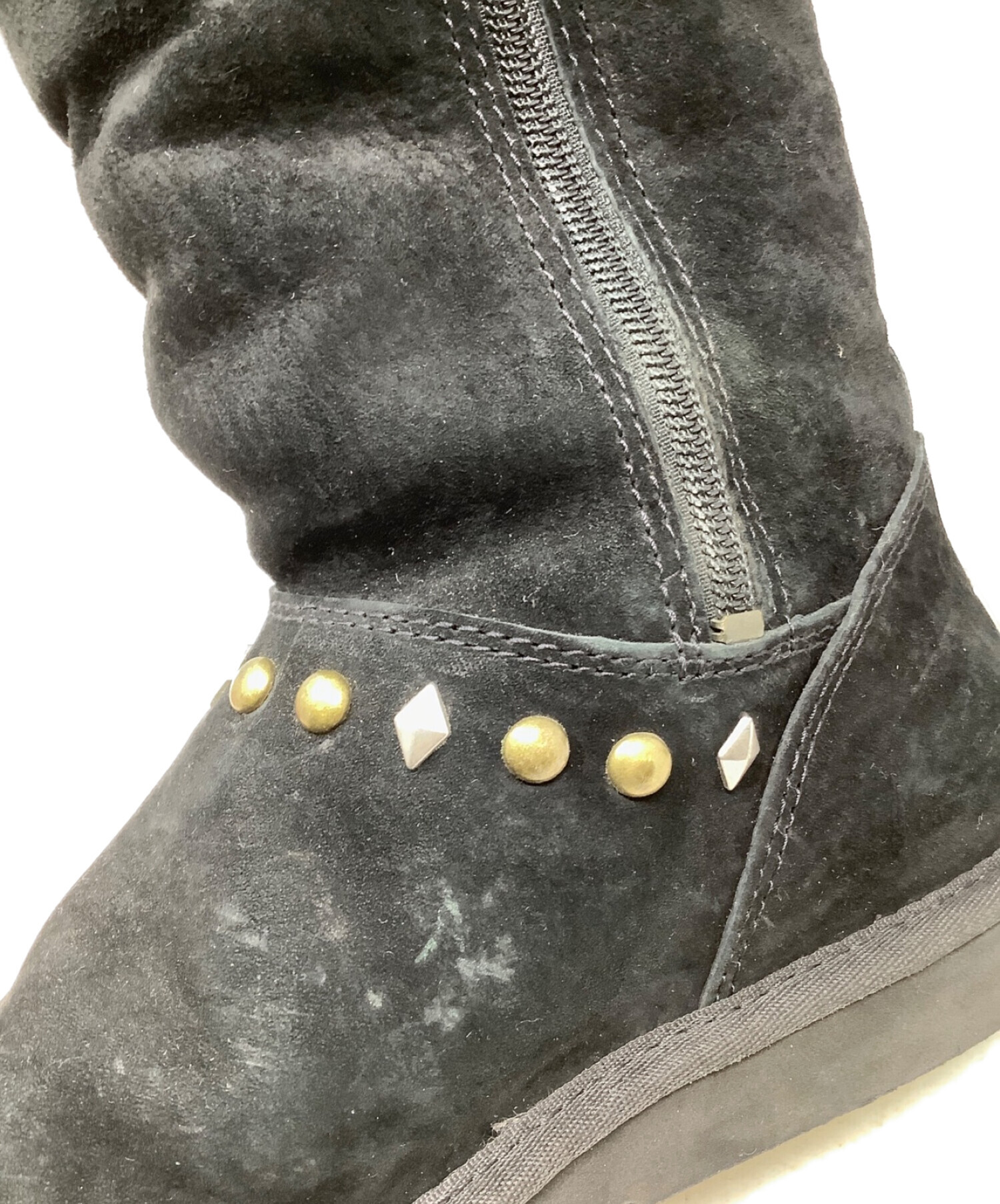 中古・古着通販】UGG (アグ) スタッズムートンブーツ ブラック サイズ