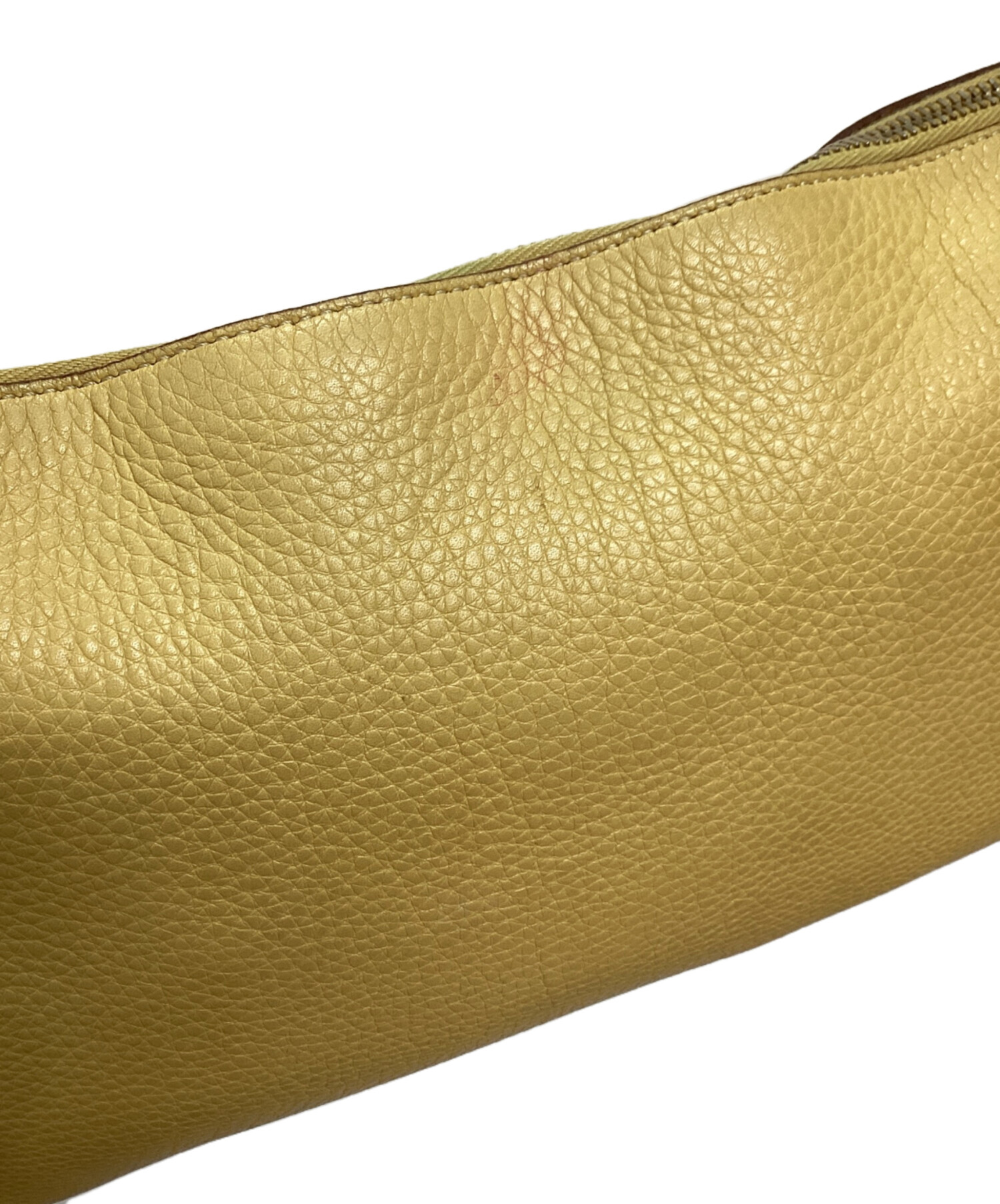 中古・古着通販】PRADA (プラダ) レザーショルダーバッグ イエロー