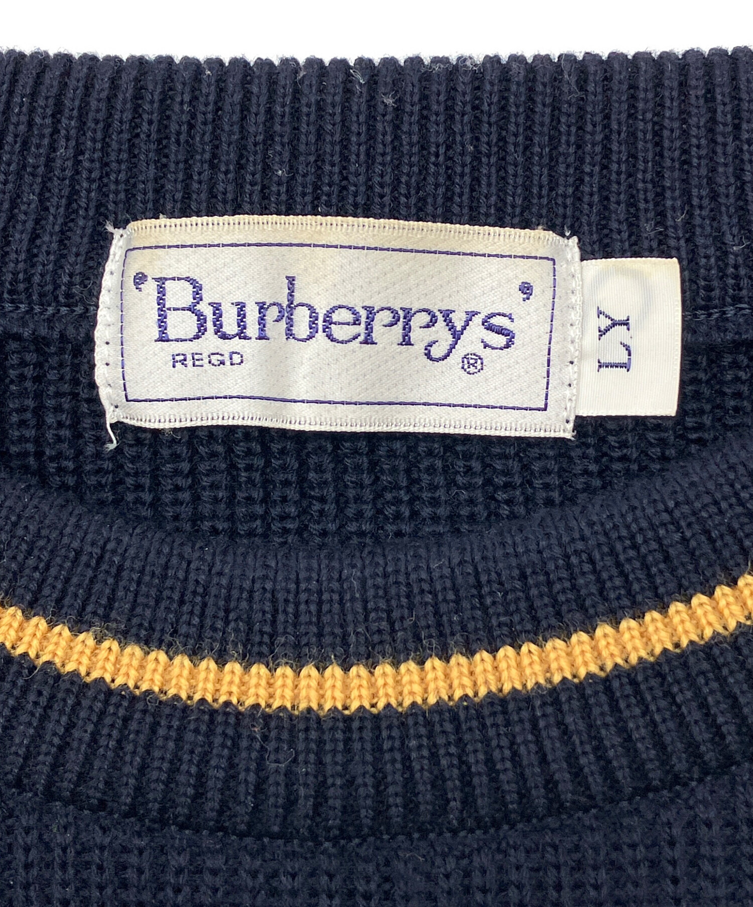中古・古着通販】Burberry's (バーバリー) 90sロゴ刺繍ニット 白タグ