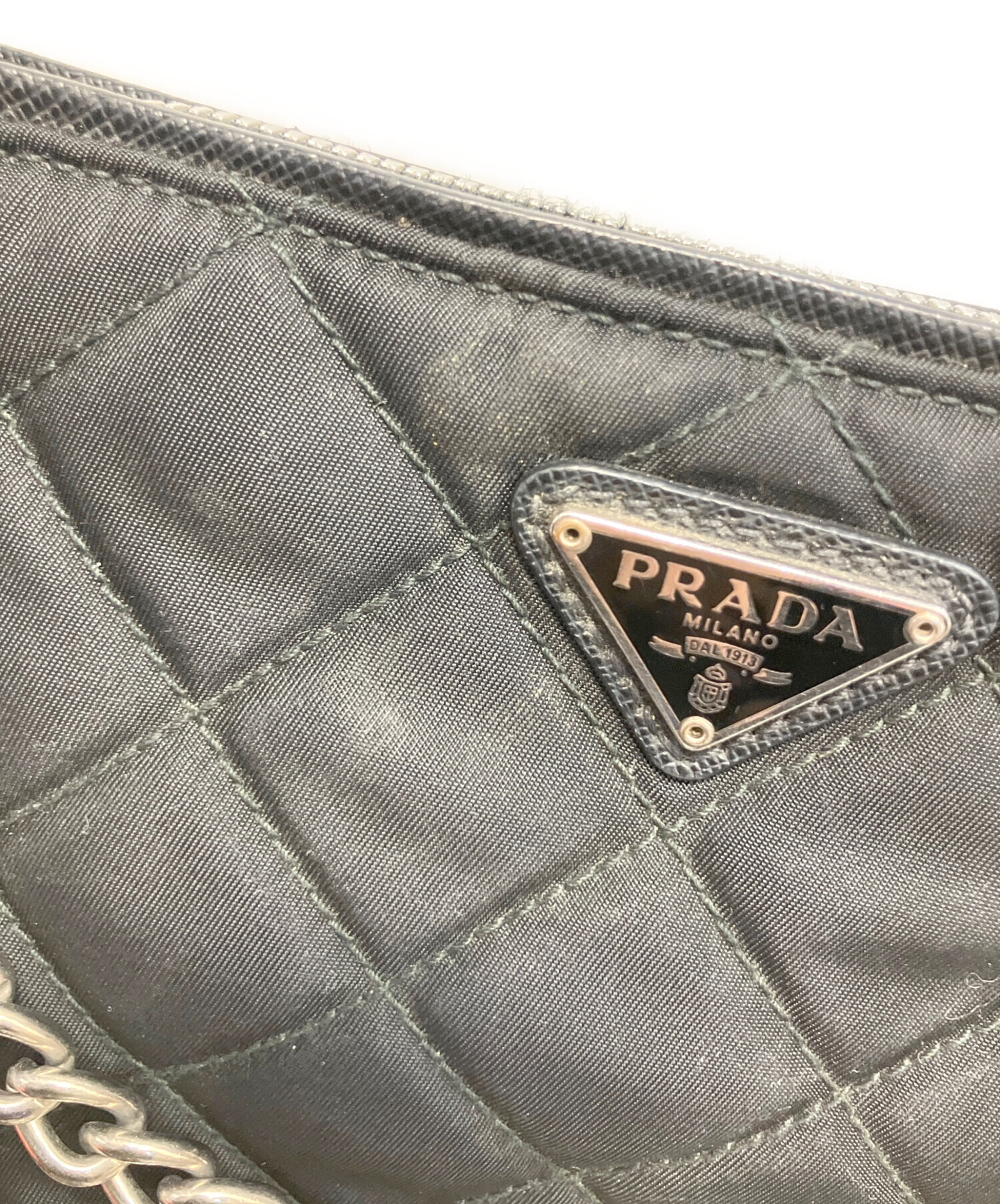 中古・古着通販】PRADA (プラダ) キルティングナイロン2WAYチェーン