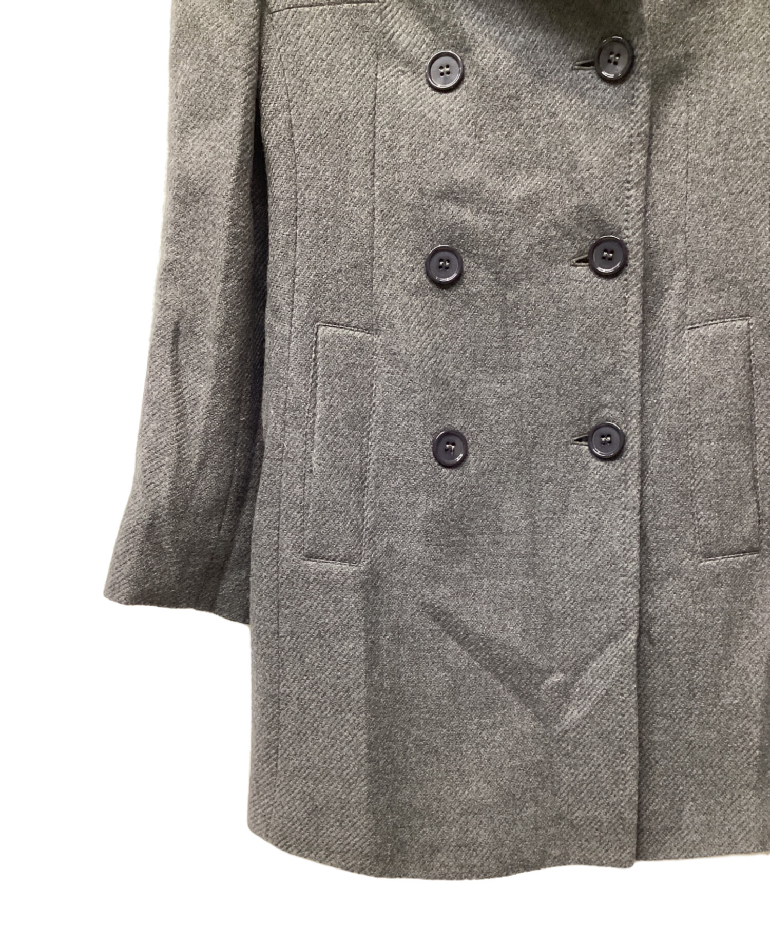 中古・古着通販】MIU MIU (ミュウミュウ) ウールコート グレー サイズ