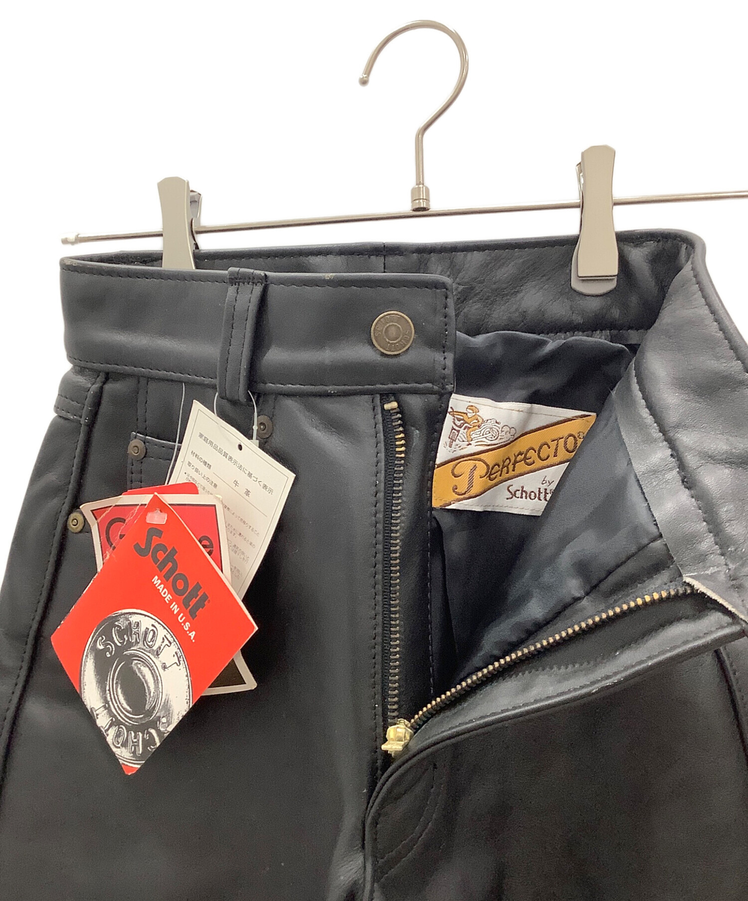 中古・古着通販】Schott (ショット) レザーパンツ Schott ブラック