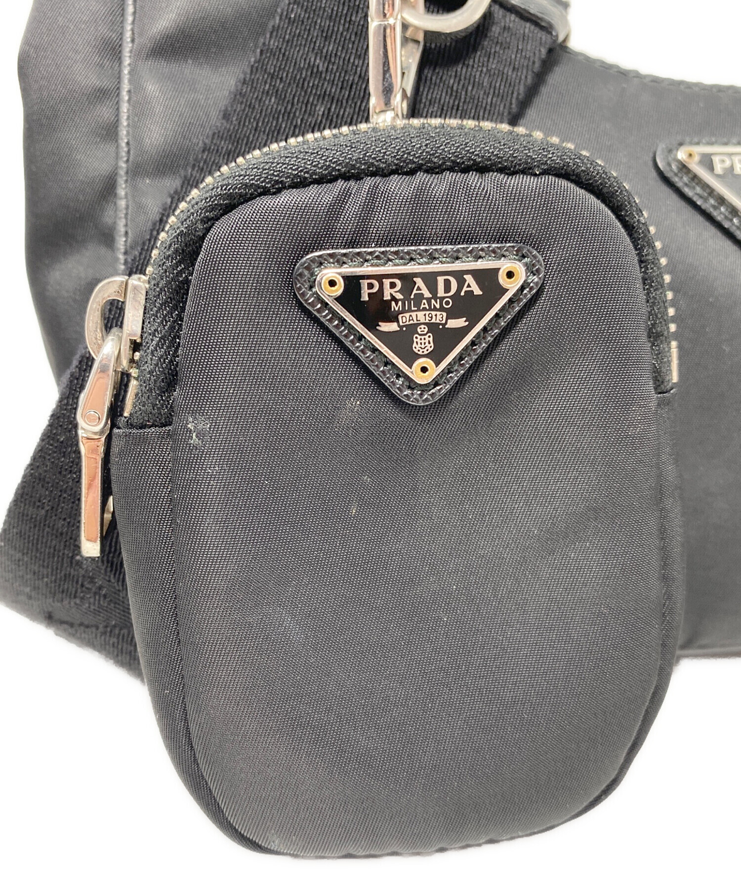 中古・古着通販】PRADA (プラダ) 三角ロゴプレート ナイロンショルダー