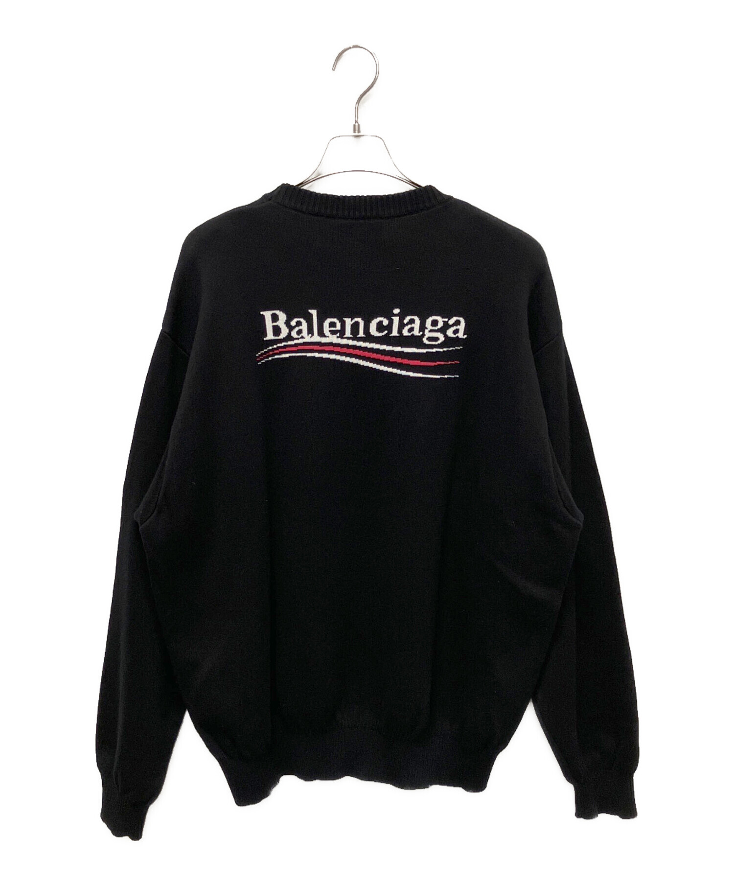 中古・古着通販】BALENCIAGA (バレンシアガ) ロゴ刺繍リブニット