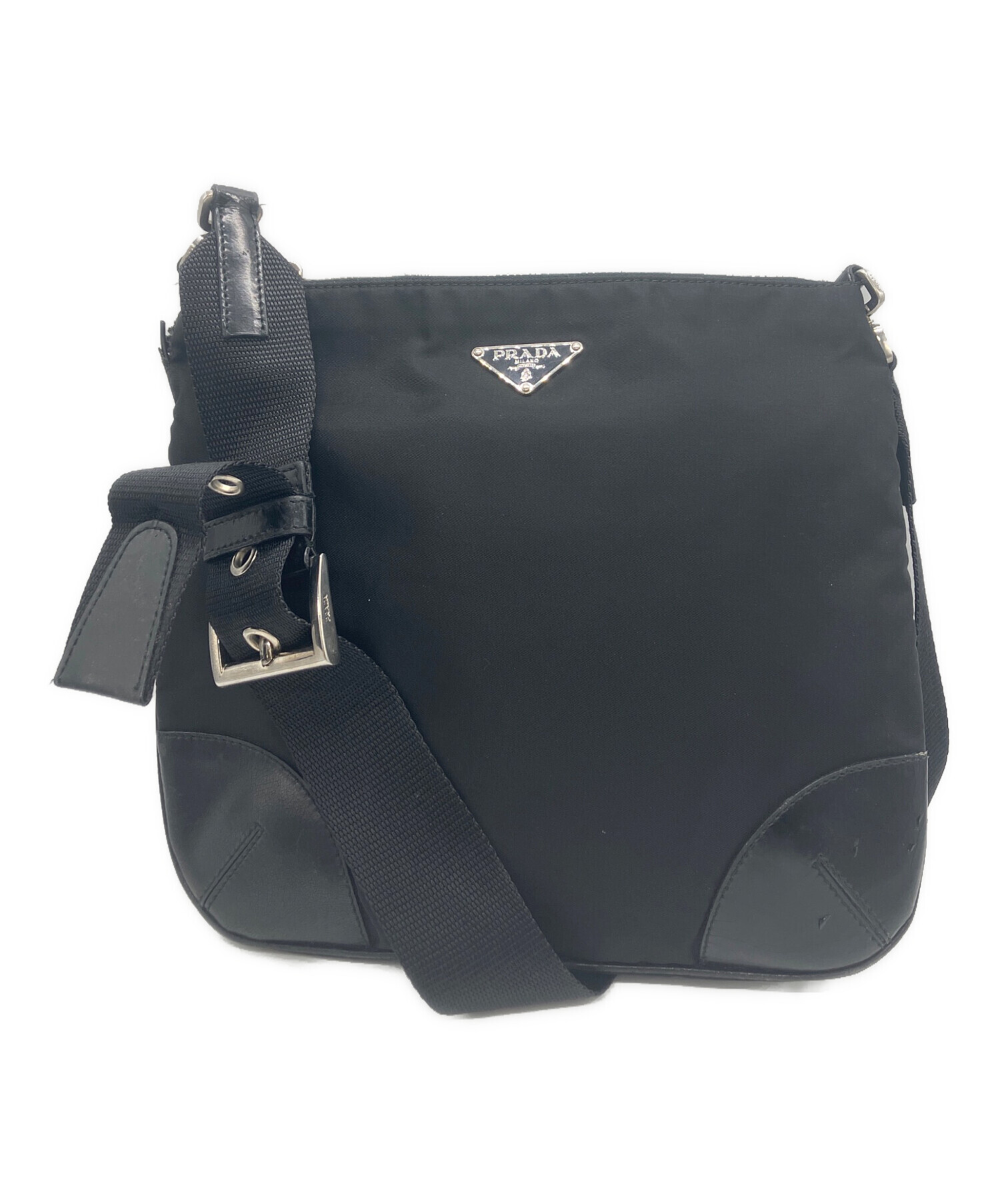 中古・古着通販】PRADA (プラダ) ナイロン ショルダーバッグ ブラック