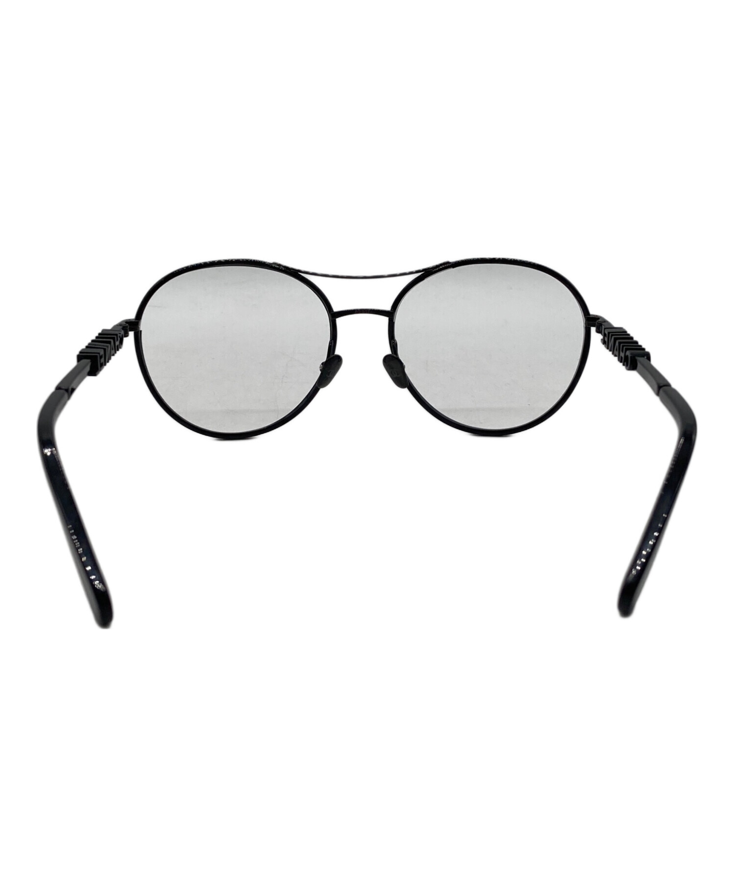 中古・古着通販】CHANEL (シャネル) ロゴ パイロット伊達眼鏡 ブラック