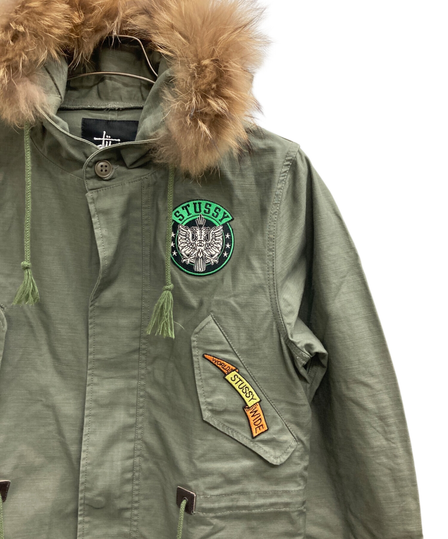 中古・古着通販】stussy (ステューシー) ワッペン付モッズコート