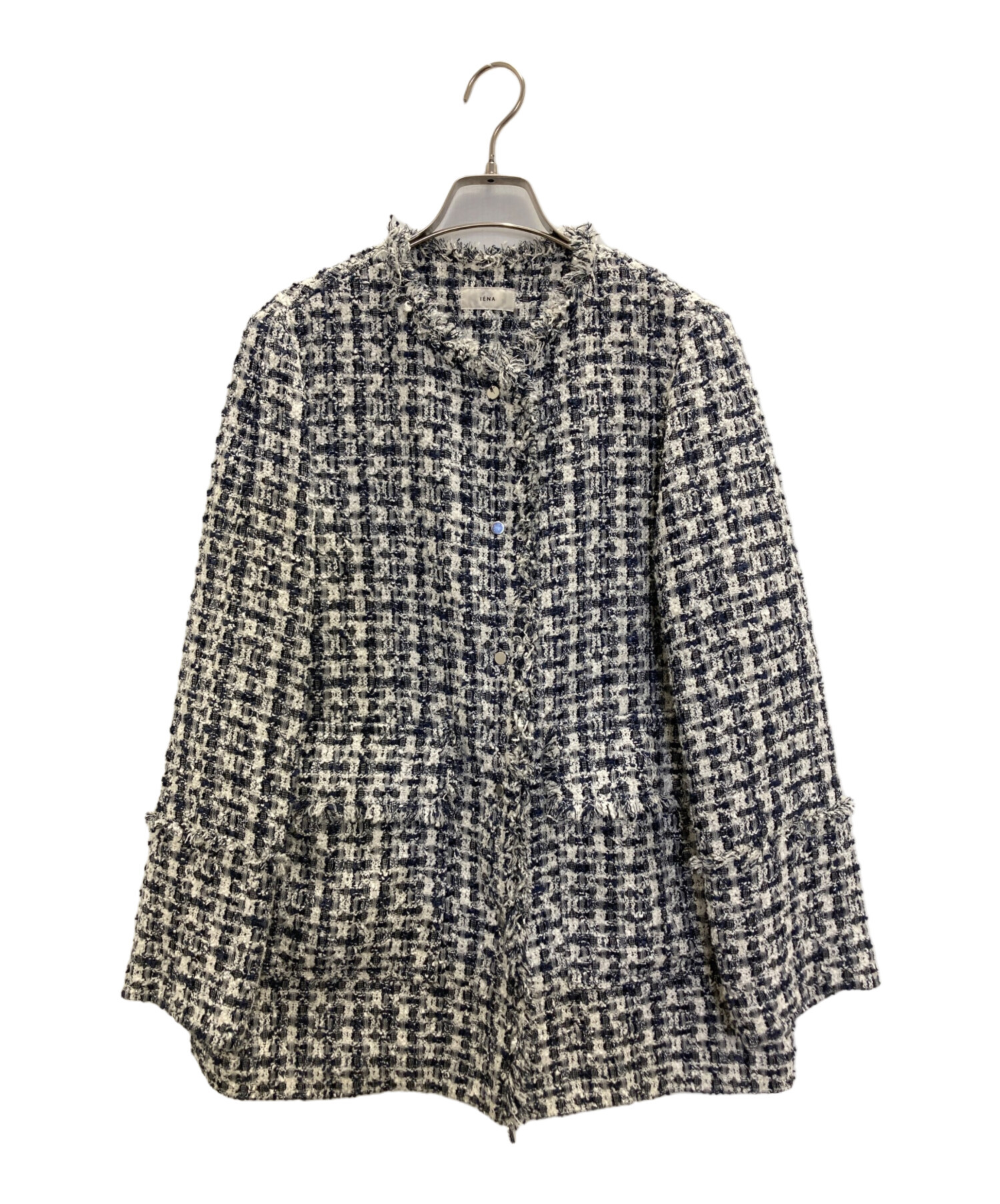 中古・古着通販】IENA (イエナ) Marin Tweed ジャケット ネイビー