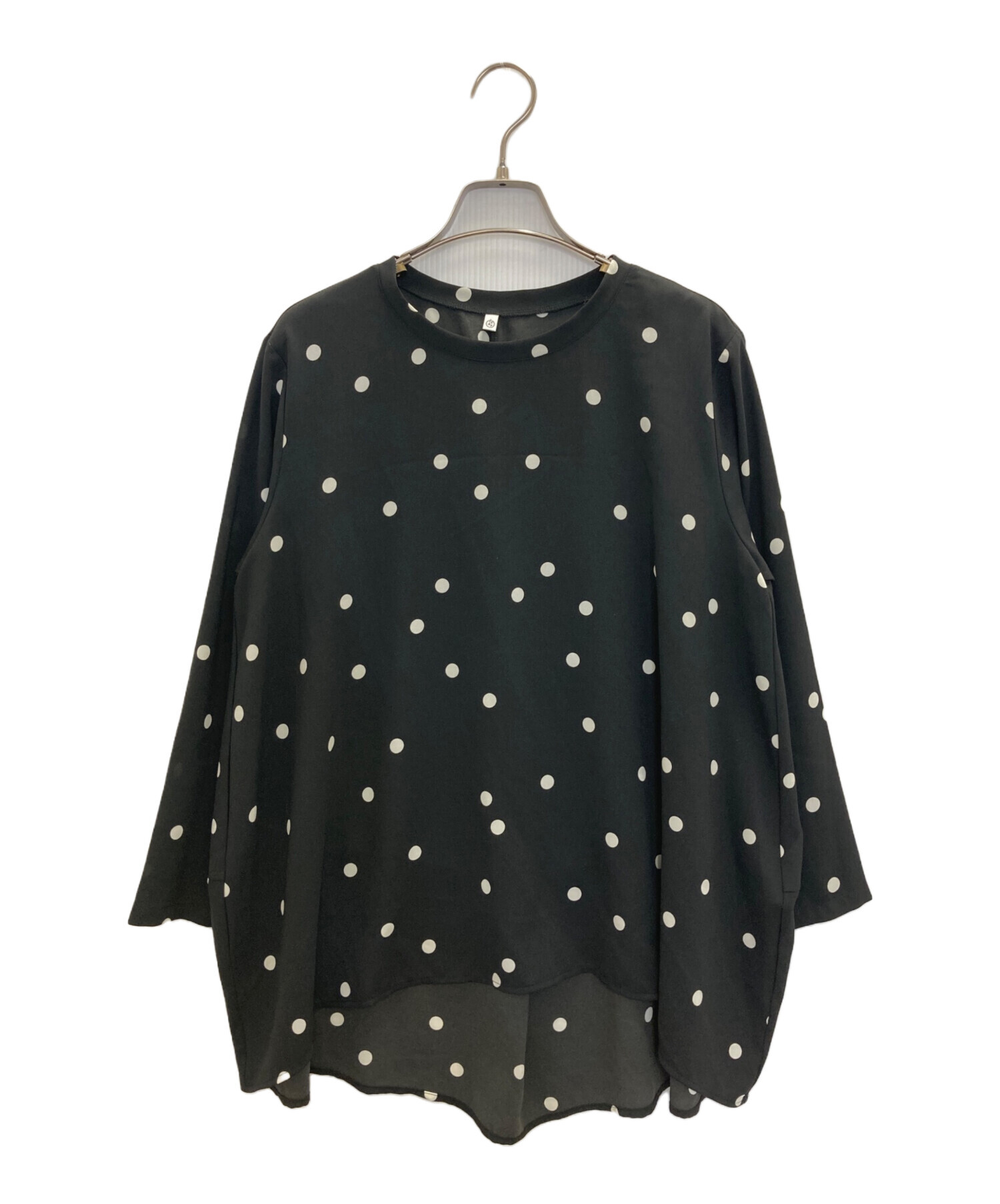 中古・古着通販】BEARDSLEY (ビアズリー) ドット後ろドレープTブラウス