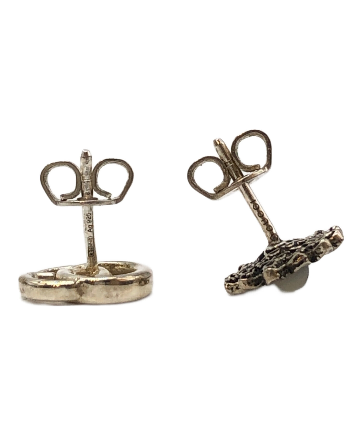 中古・古着通販】GUCCI (グッチ) ダブルG フラワー スタッズ ピアス