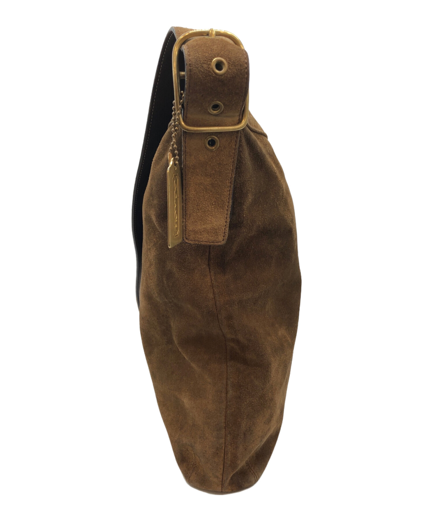 中古・古着通販】COACH (コーチ) スウェードショルダーバッグ ブラウン