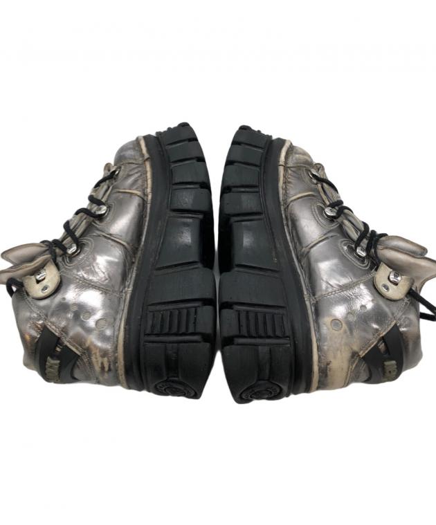 中古・古着通販】NEW ROCK (ニューロック) 厚底ブーツ グレー サイズ