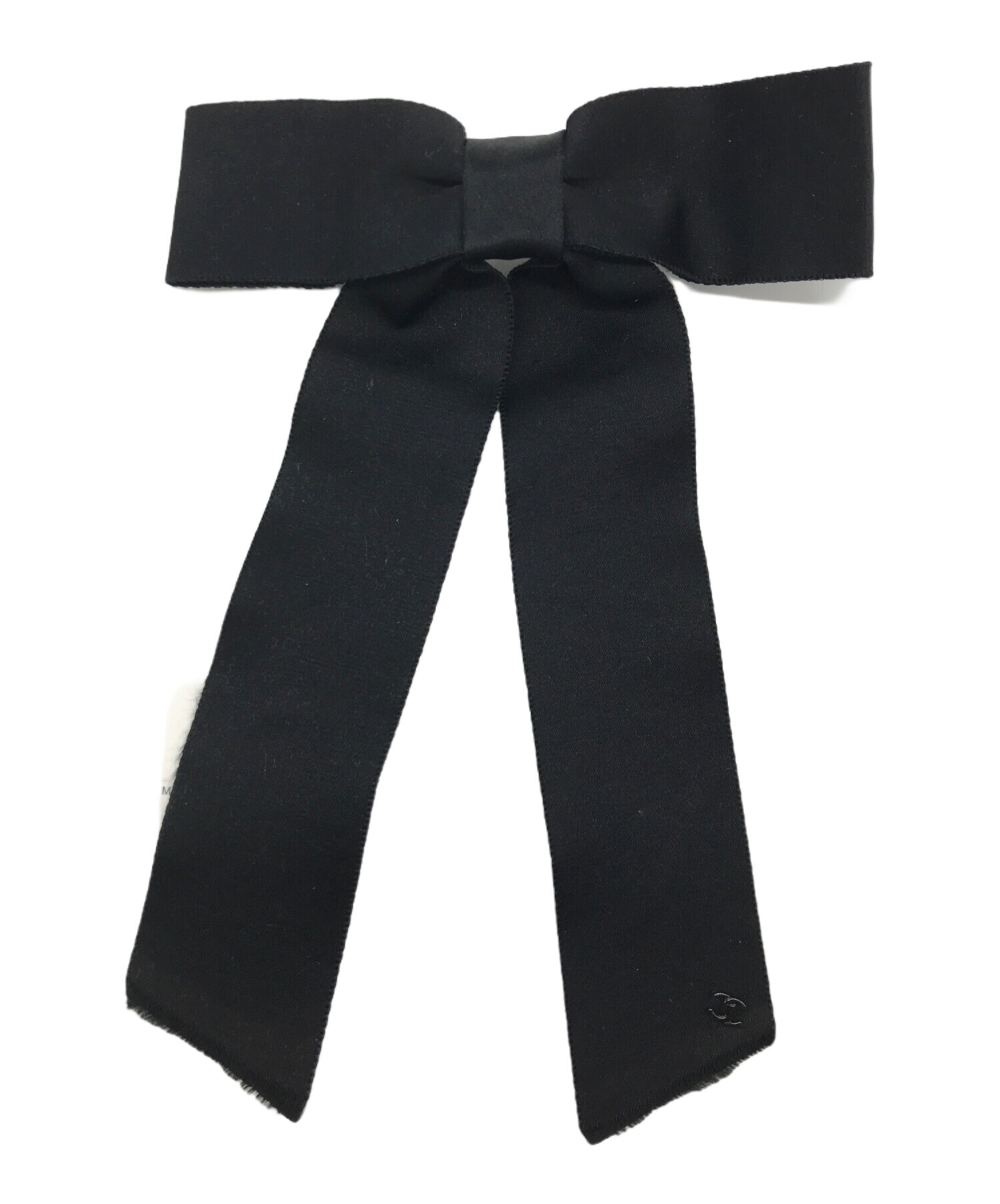 中古・古着通販】CHANEL (シャネル) リボンバレッタ ブラック