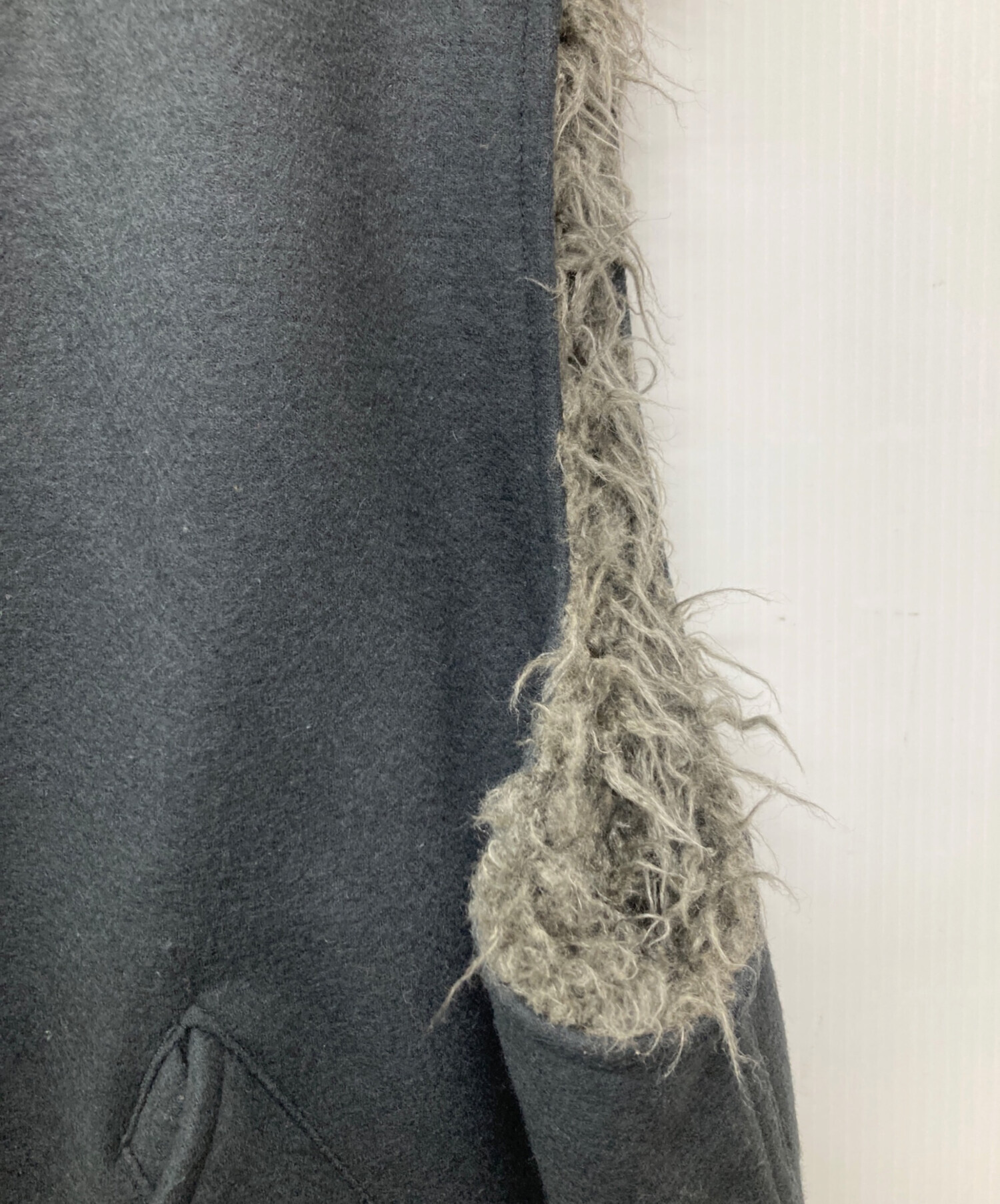 中古・古着通販】URU (ウル) リバーシブルボアベスト ブラック サイズ