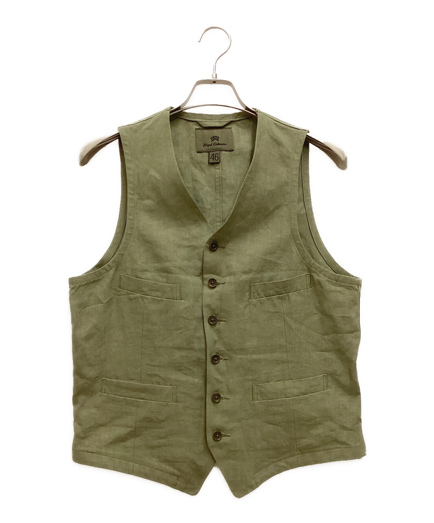 Nigel Cabourn ナイジェルケーボン ベスト ストライプ ブラウン 【公式