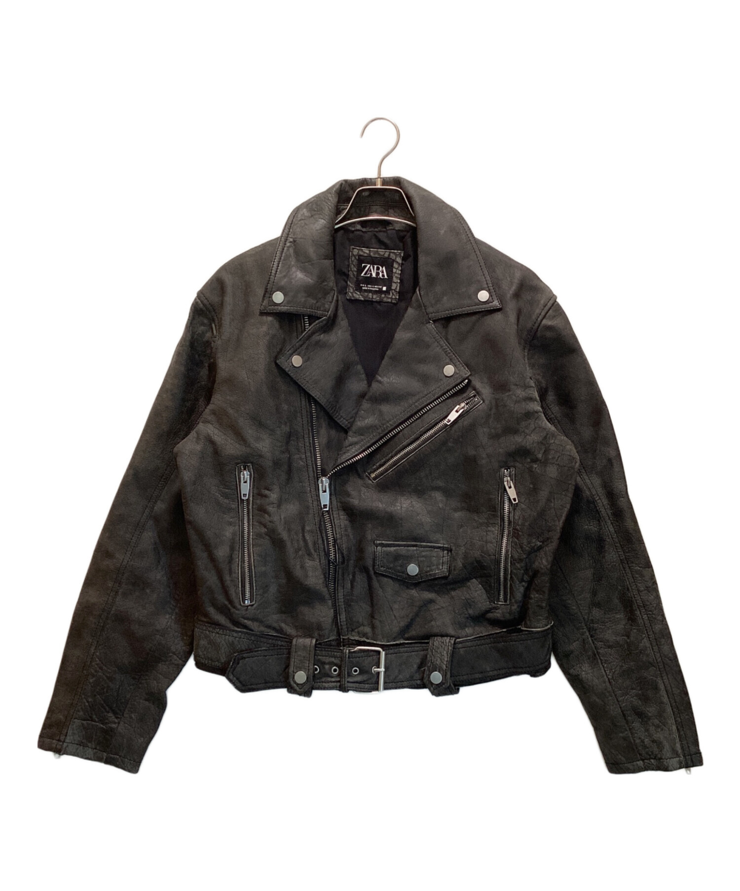 中古・古着通販】ZARA (ザラ) バッファローレザー ダブルライダース