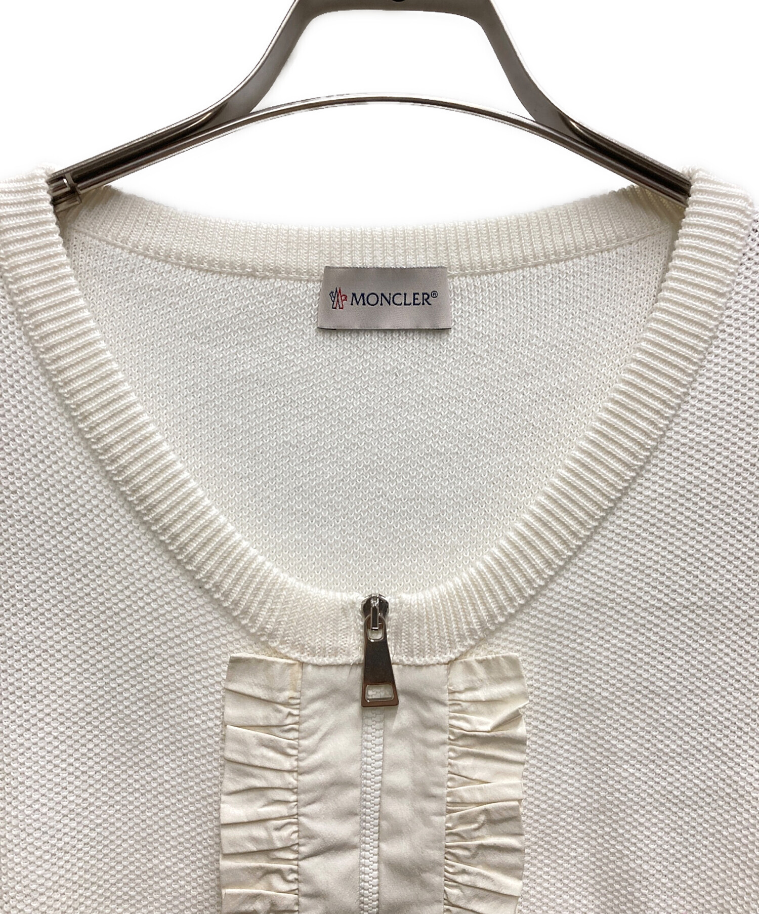 中古・古着通販】MONCLER (モンクレール) ナイロンフリルカーディガン