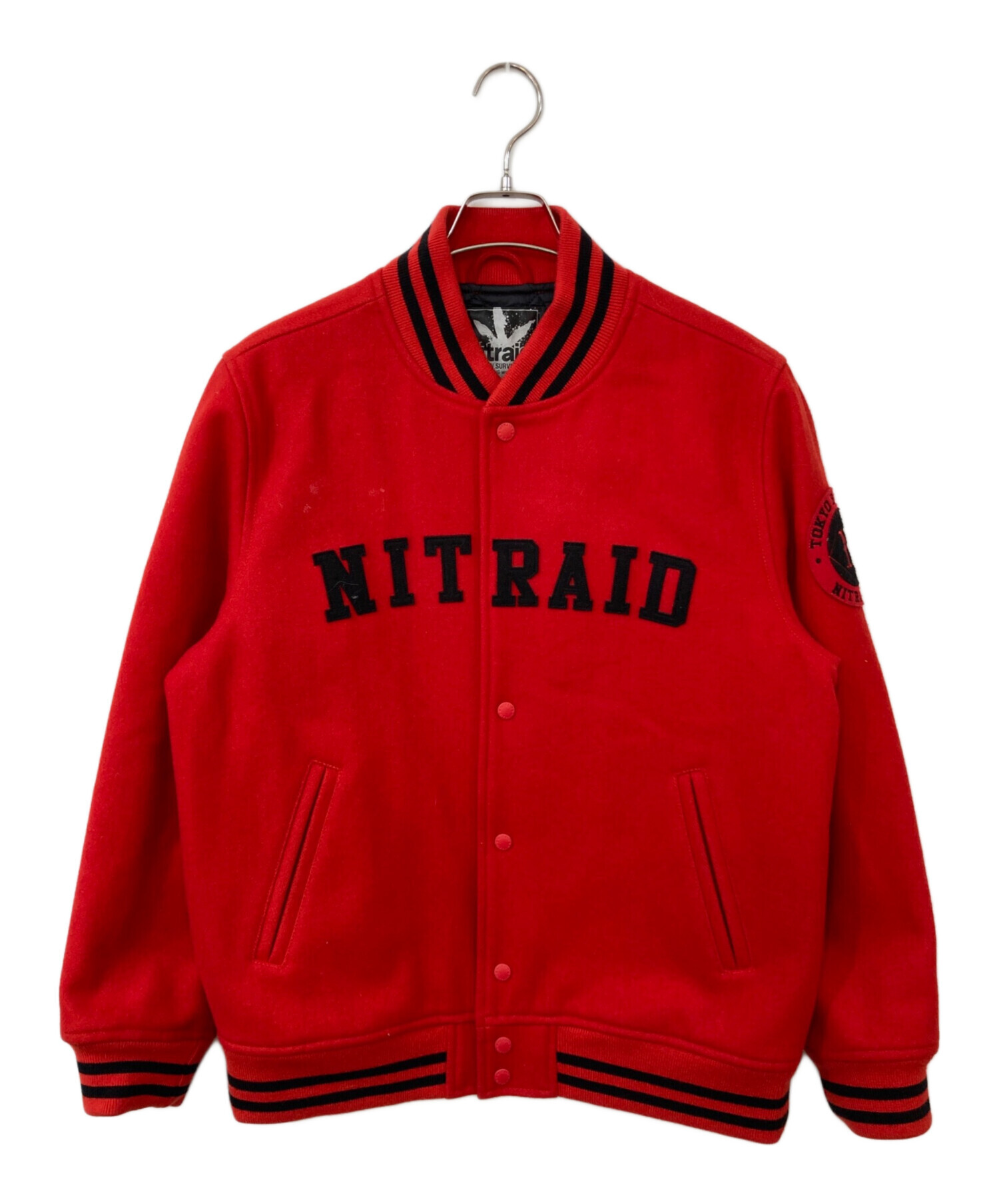 中古・古着通販】nitraid (ナイトレイド) ウールスタジャン レッド