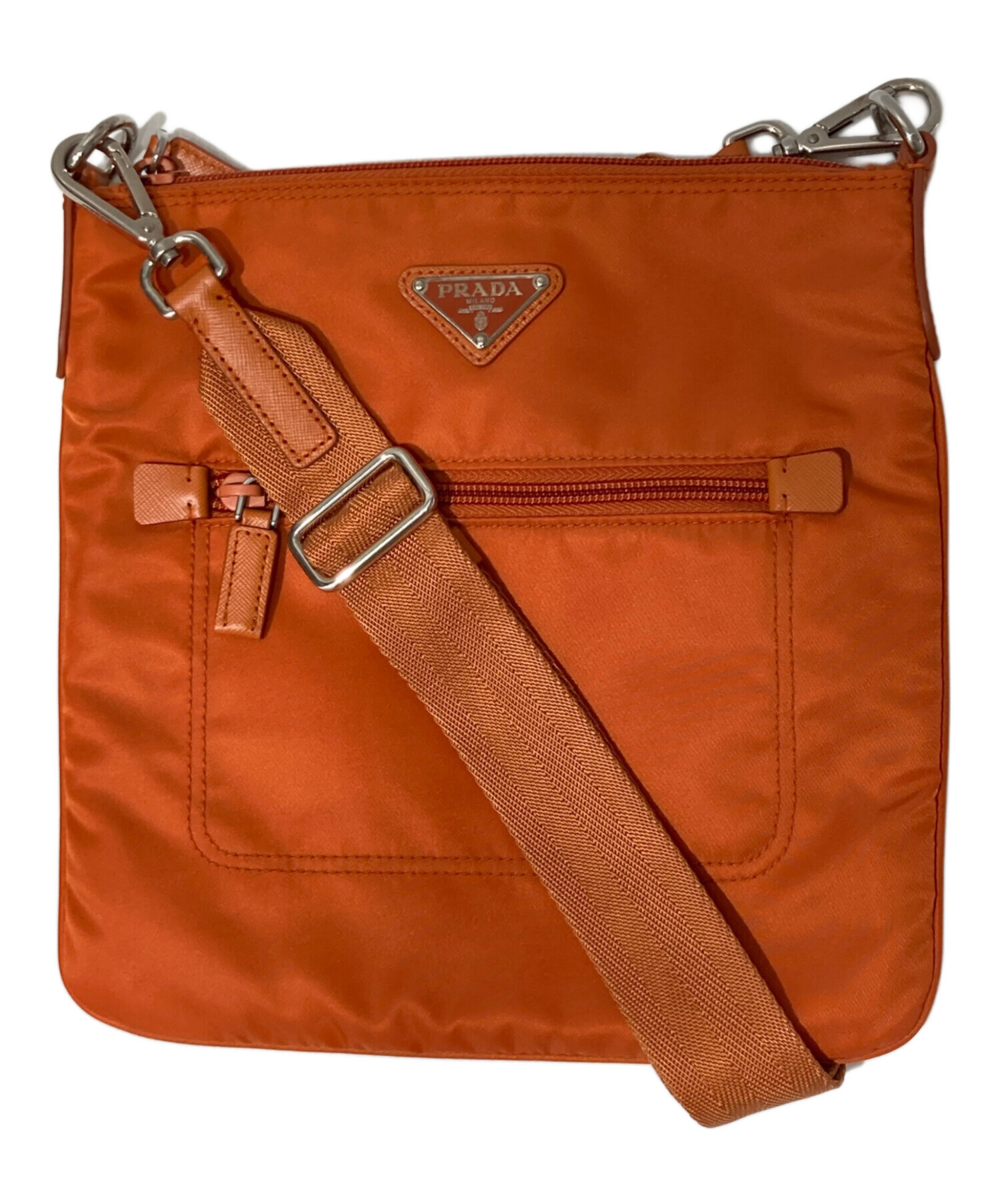 中古・古着通販】PRADA (プラダ) ナイロン×レザー ショルダーバッグ