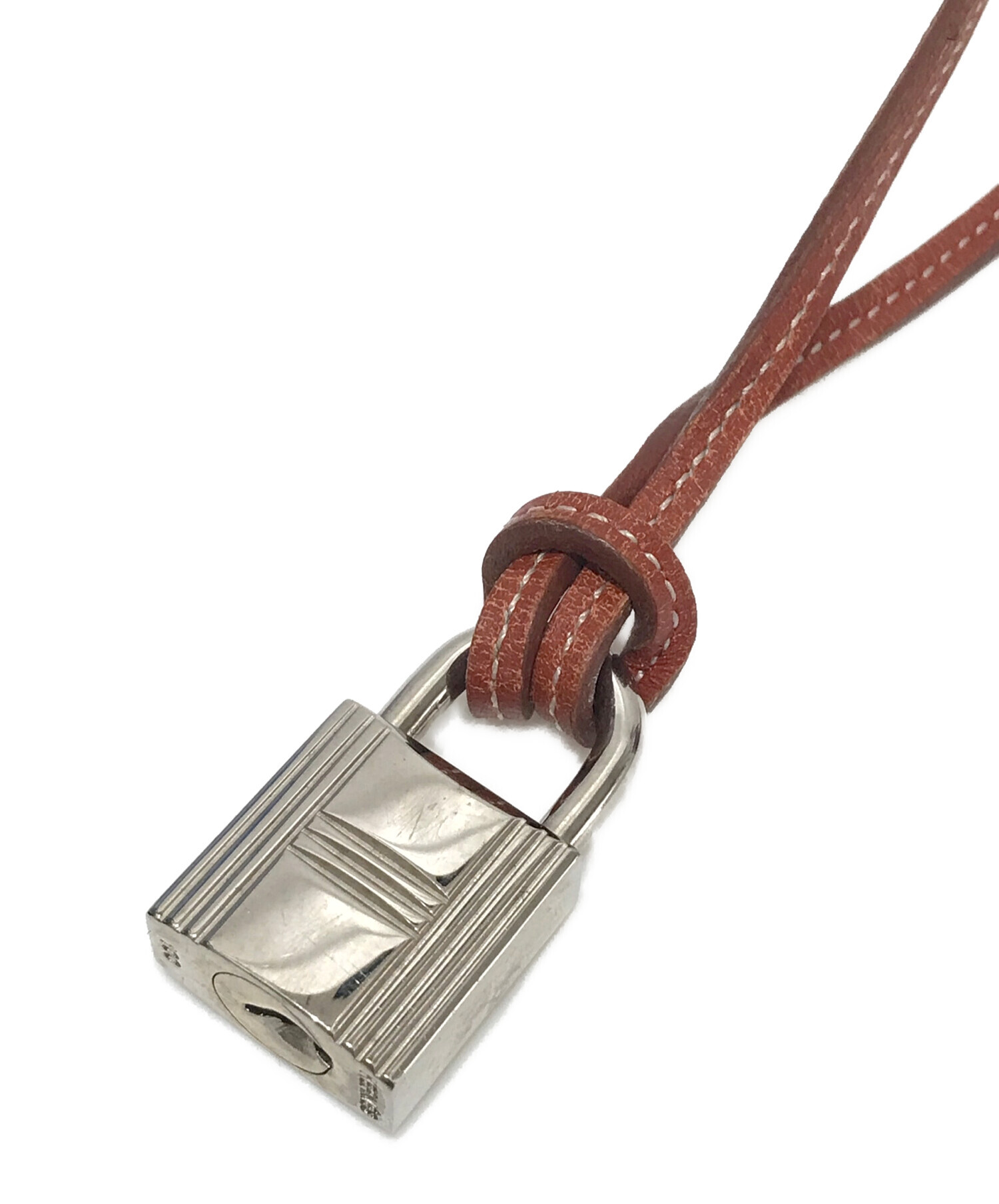 中古・古着通販】HERMES (エルメス) レザーストラップカデナネックレス