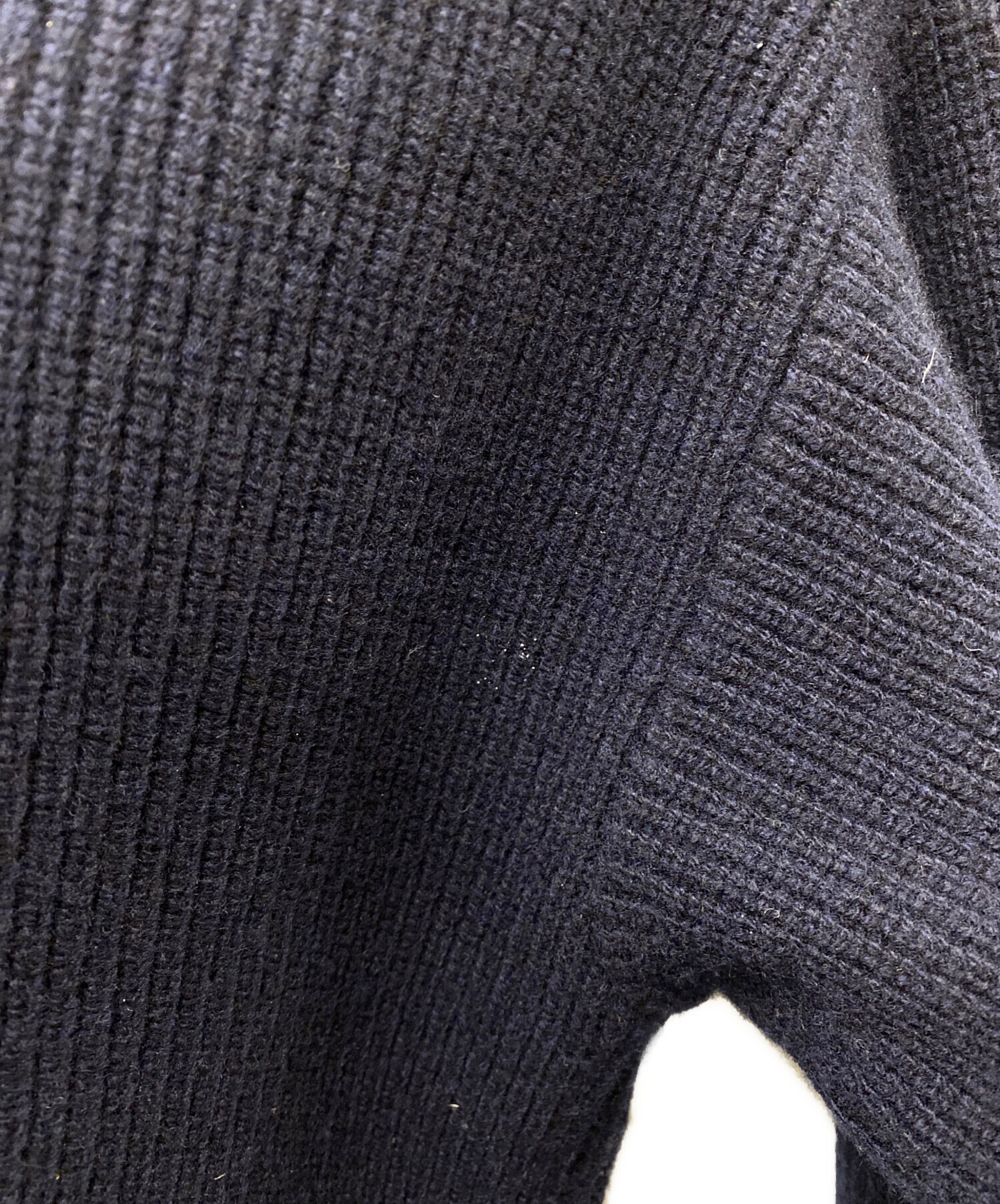 中古・古着通販】TTT MSW (ティー) Zipup knit polo shirt ネイビー