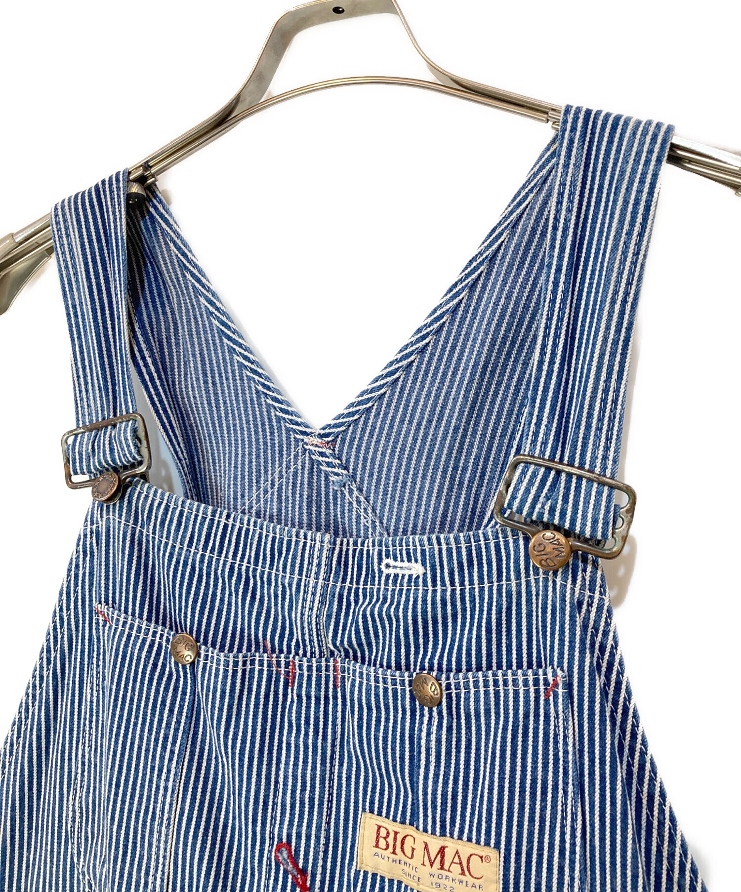 中古・古着通販】big mac (ビッグマック) ヒッコリーオーバーオール