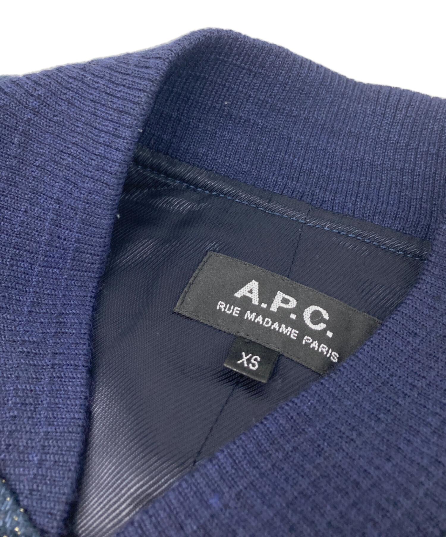 中古・古着通販】A.P.C. (アーペーセー) スタジャン ネイビー サイズ