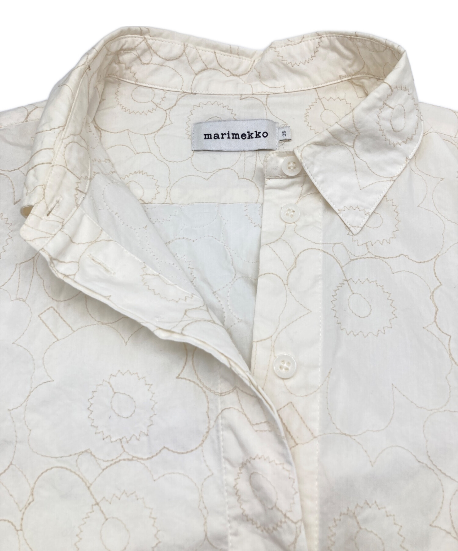 中古・古着通販】marimekko (マリメッコ) ウニッコ刺繍コットンシャツ