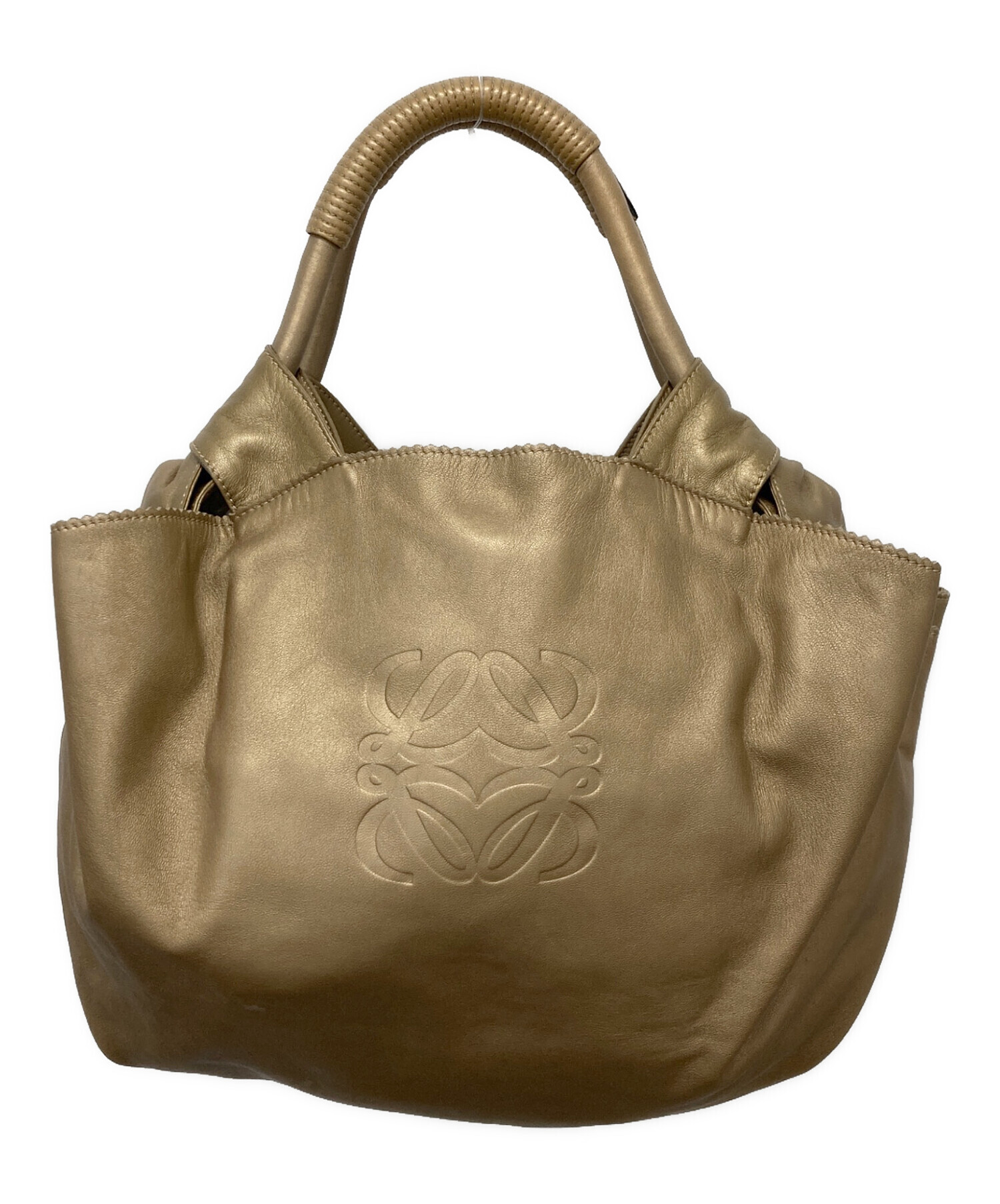 中古・古着通販】LOEWE (ロエベ) ナッパアイレ/ハンドバッグ ゴールド